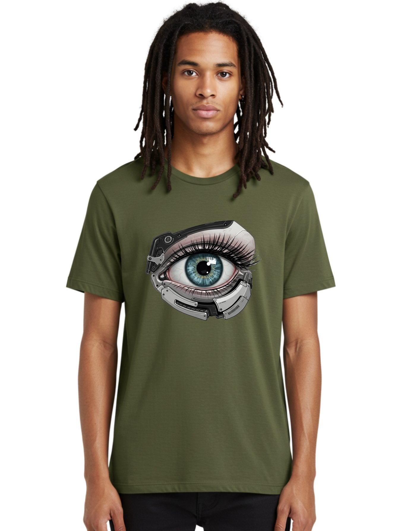 Cyborg-Eye Men'S Graphic Tee, 100% Cotton, Comfortable Casual Summer Wear, Machine Washable, Vintage Camera, Old Camera, Antique Camera, Black Camera, Classic Photography, Photography Equipment, Nostalgic Device, Film Camera, Camera Art Bag376 16