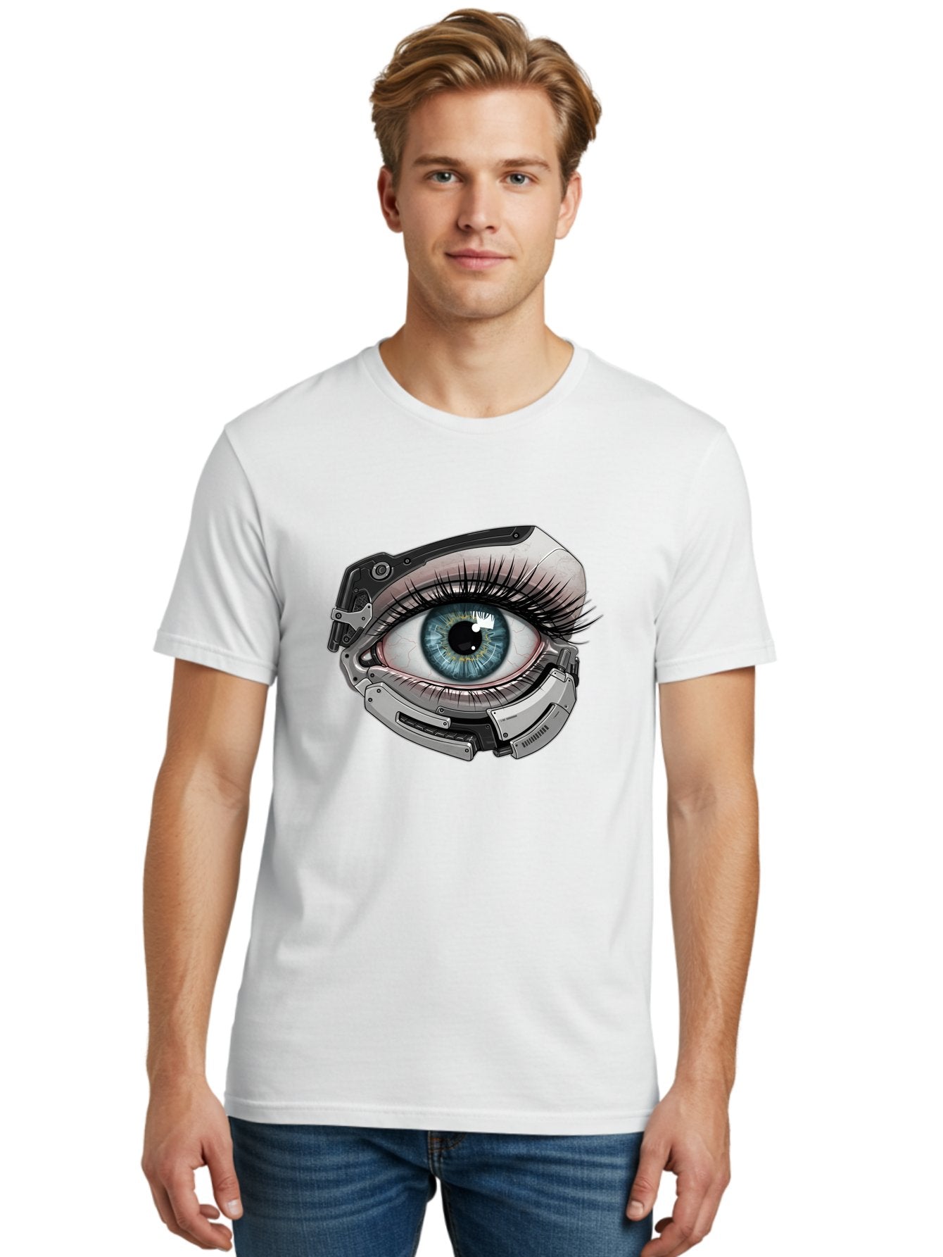 Cyborg-Eye Men'S Graphic Tee, 100% Cotton, Comfortable Casual Summer Wear, Machine Washable, Vintage Camera, Old Camera, Antique Camera, Black Camera, Classic Photography, Photography Equipment, Nostalgic Device, Film Camera, Camera Art Bag376 22