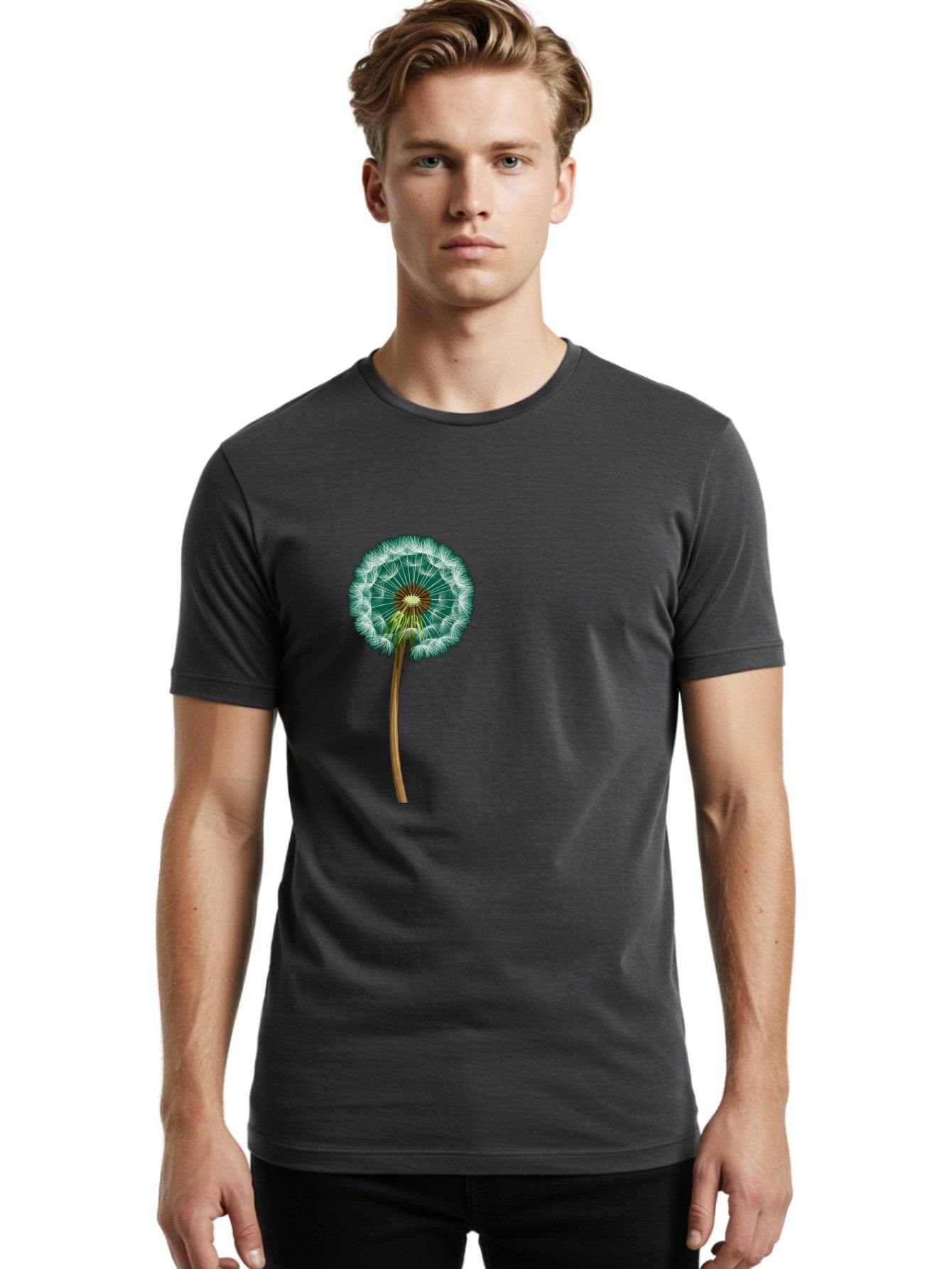 Dandelion-Seed-Head Men'S Graphic Tee, 100% Cotton, Comfortable Casual Summer Wear, Machine Washable, Vintage Camera, Old Camera, Antique Camera, Black Camera, Classic Photography, Photography Equipment, Nostalgic Device, Film Camera, Bag379 26