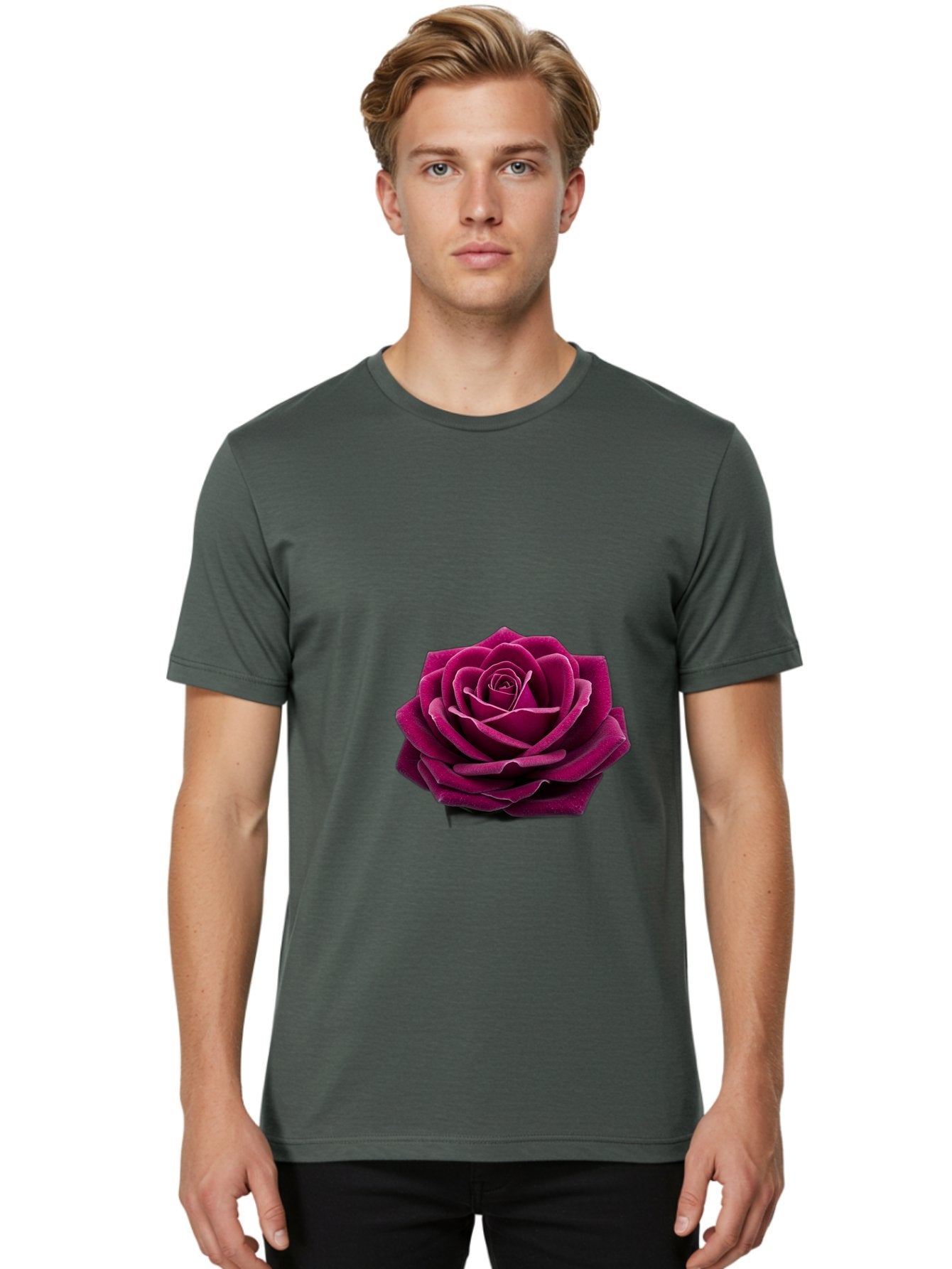 Dark-Purple-Rose Men'S Graphic Tee, 100% Cotton, Comfortable Casual Summer Wear, Machine Washable, Vintage Camera, Old Camera, Antique Camera, Black Camera, Classic Photography, Photography Equipment, Nostalgic Device, Film Camera, Camera Art Bag382 26