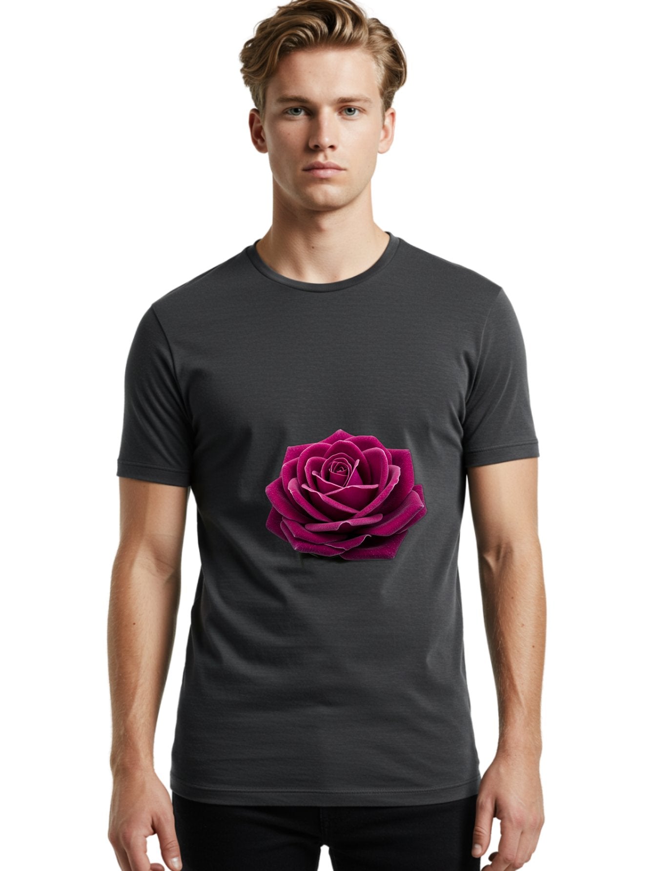 Dark-Purple-Rose Men'S Graphic Tee, 100% Cotton, Comfortable Casual Summer Wear, Machine Washable, Vintage Camera, Old Camera, Antique Camera, Black Camera, Classic Photography, Photography Equipment, Nostalgic Device, Film Camera, Camera Art Bag382 18
