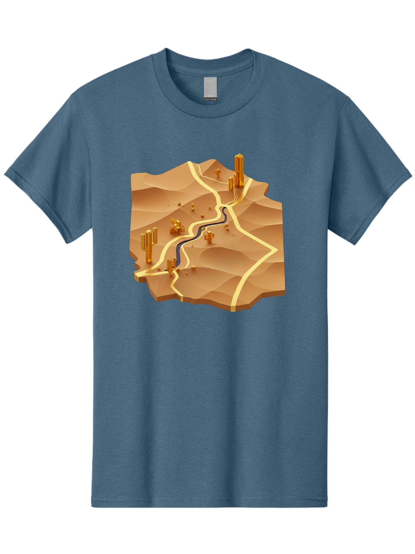 Desert-Landscape-Isometric-Map Men'S Graphic Tee, 100% Cotton, Comfortable Casual Summer Wear, Machine Washable, Vintage Camera, Old Camera, Antique Camera, Black Camera, Classic Photography, Photography Equipment, Nostalgic Device, Bag388 4