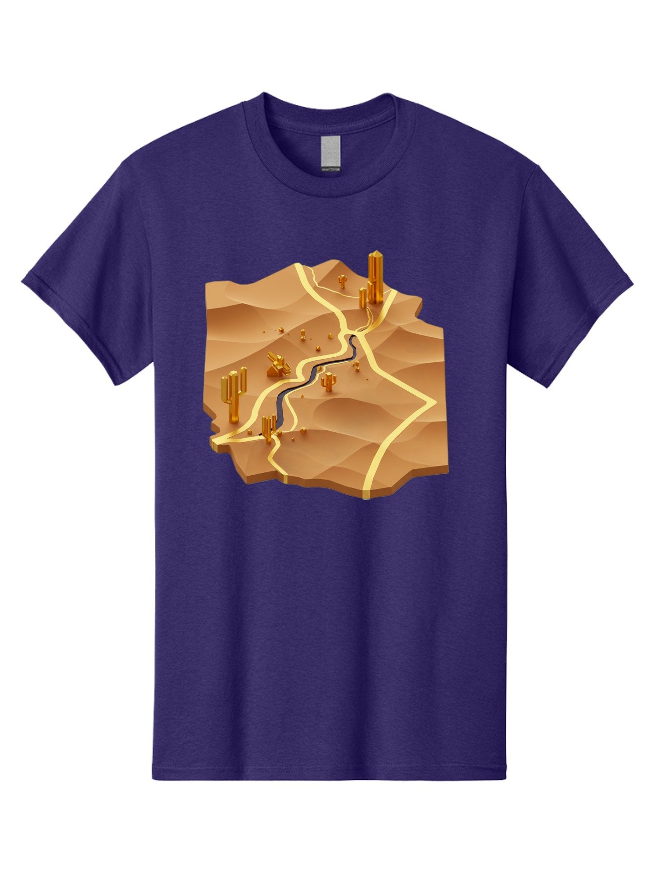 Desert-Landscape-Isometric-Map Men'S Graphic Tee, 100% Cotton, Comfortable Casual Summer Wear, Machine Washable, Vintage Camera, Old Camera, Antique Camera, Black Camera, Classic Photography, Photography Equipment, Nostalgic Device, Bag388 5