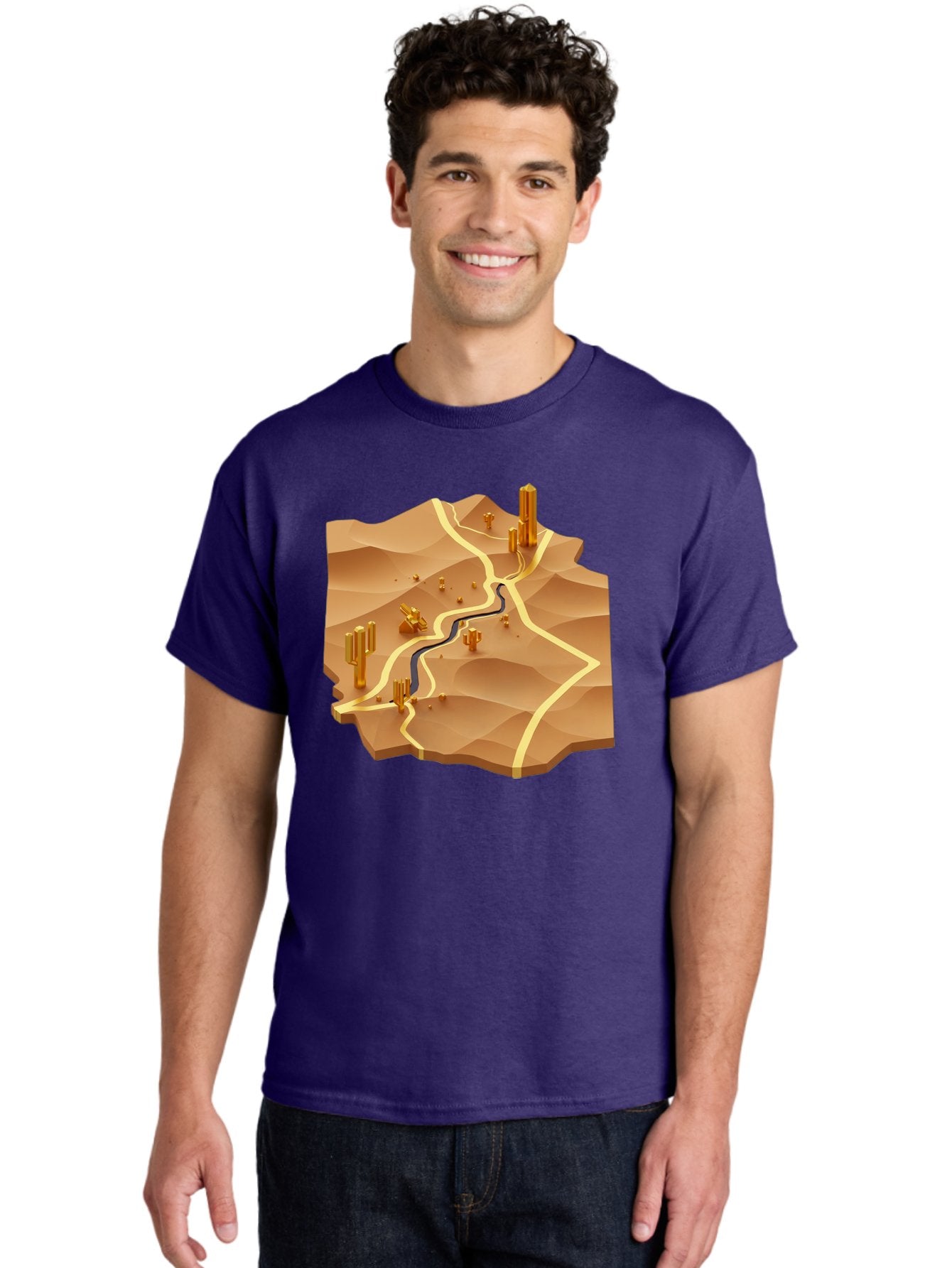 Desert-Landscape-Isometric-Map Men'S Graphic Tee, 100% Cotton, Comfortable Casual Summer Wear, Machine Washable, Vintage Camera, Old Camera, Antique Camera, Black Camera, Classic Photography, Photography Equipment, Nostalgic Device, Bag388 23