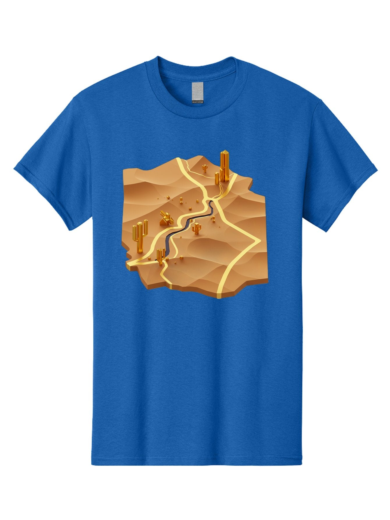 Desert-Landscape-Isometric-Map Men'S Graphic Tee, 100% Cotton, Comfortable Casual Summer Wear, Machine Washable, Vintage Camera, Old Camera, Antique Camera, Black Camera, Classic Photography, Photography Equipment, Nostalgic Device, Bag388 6