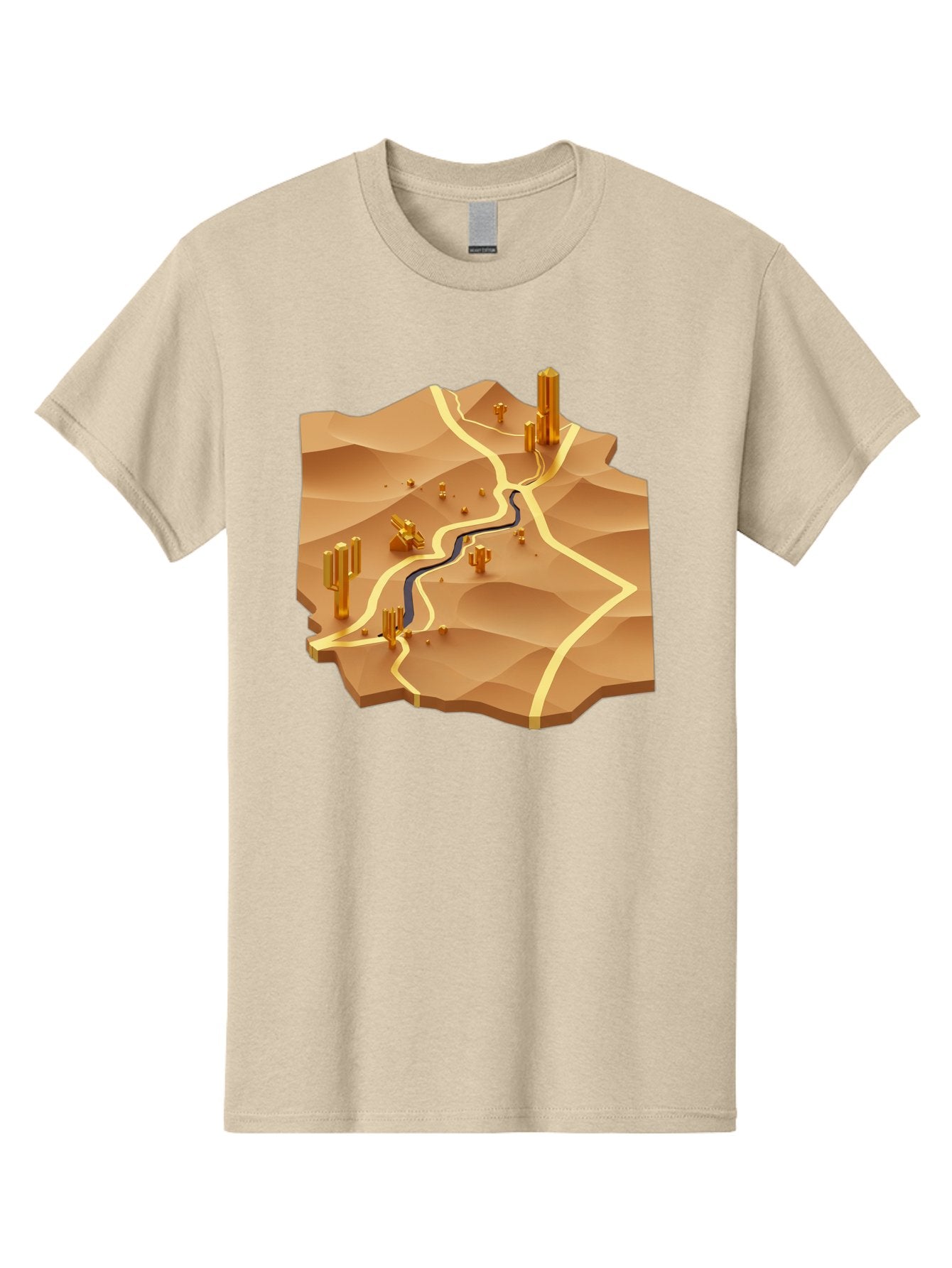 Desert-Landscape-Isometric-Map Men'S Graphic Tee, 100% Cotton, Comfortable Casual Summer Wear, Machine Washable, Vintage Camera, Old Camera, Antique Camera, Black Camera, Classic Photography, Photography Equipment, Nostalgic Device, Bag388 13