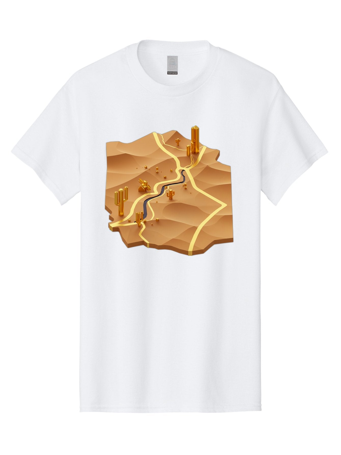 Desert-Landscape-Isometric-Map Men'S Graphic Tee, 100% Cotton, Comfortable Casual Summer Wear, Machine Washable, Vintage Camera, Old Camera, Antique Camera, Black Camera, Classic Photography, Photography Equipment, Nostalgic Device, Bag388 10