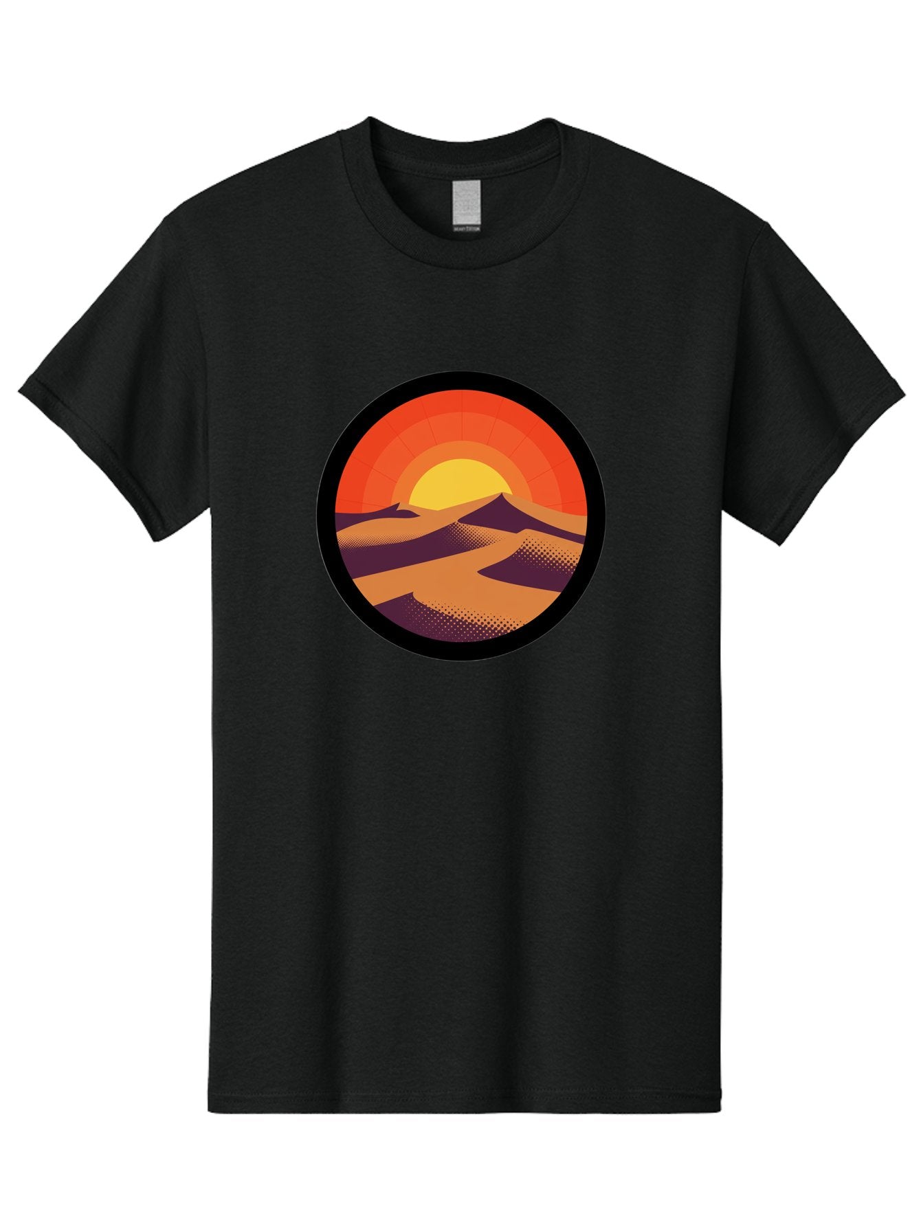 Desert-Sunset-1 Men'S Graphic Tee, 100% Cotton, Comfortable Casual Summer Wear, Machine Washable, Vintage Camera, Old Camera, Antique Camera, Black Camera, Classic Photography, Photography Equipment, Nostalgic Device, Film Camera, Camera Art Bag389 3