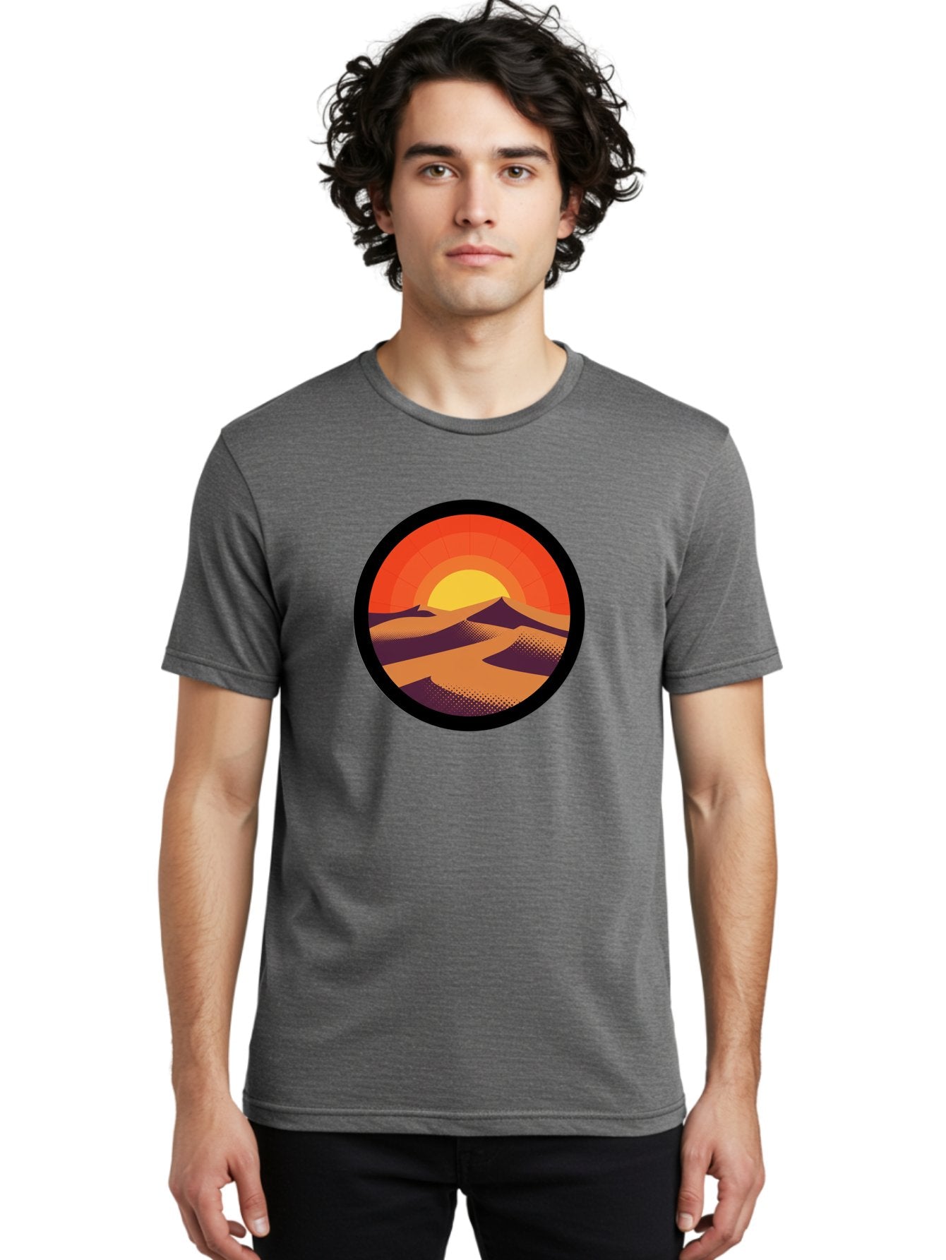 Desert-Sunset-1 Men'S Graphic Tee, 100% Cotton, Comfortable Casual Summer Wear, Machine Washable, Vintage Camera, Old Camera, Antique Camera, Black Camera, Classic Photography, Photography Equipment, Nostalgic Device, Film Camera, Camera Art Bag389 23
