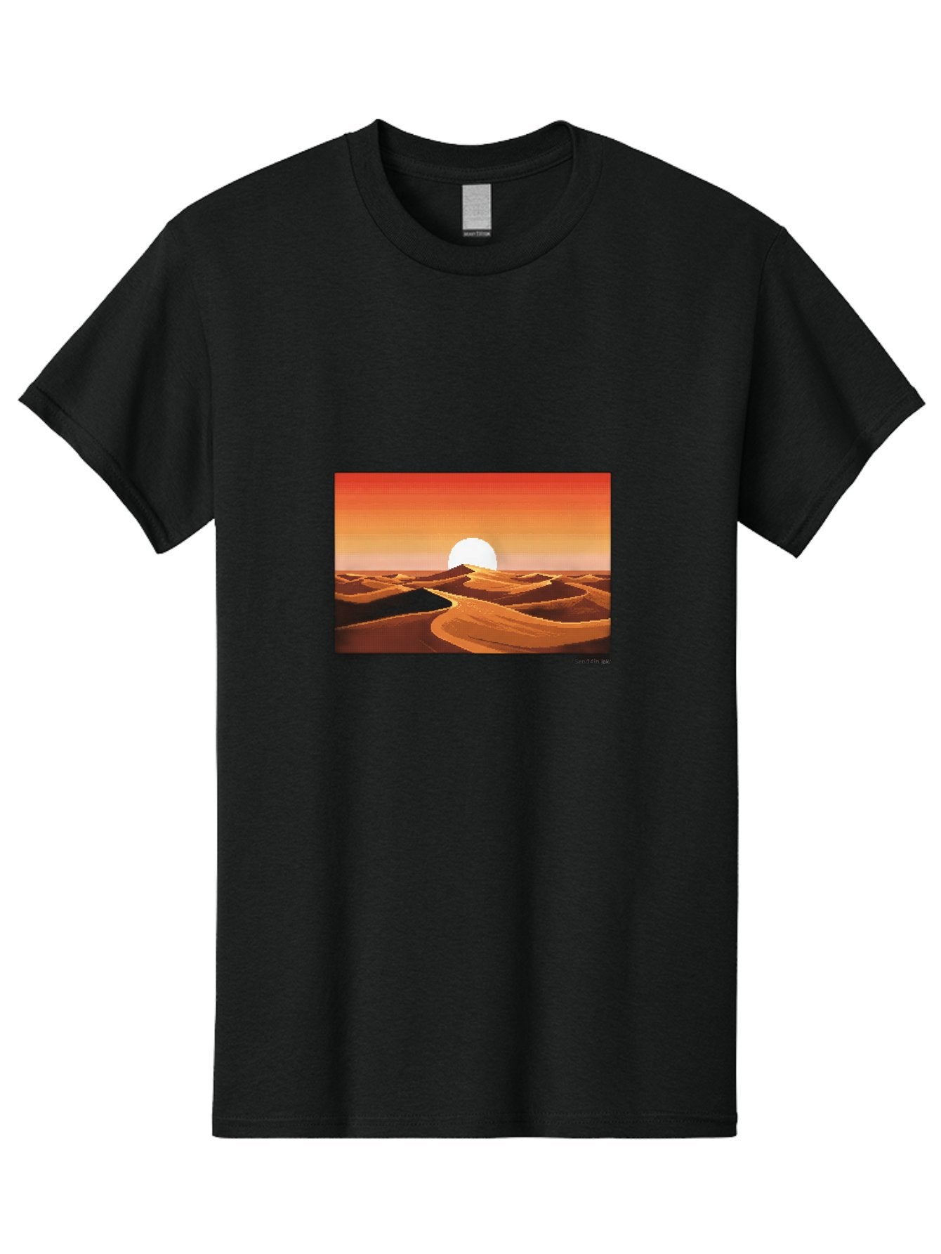 Desert-Sunset-3 Men'S Graphic Tee, 100% Cotton, Comfortable Casual Summer Wear, Machine Washable, Vintage Camera, Old Camera, Antique Camera, Black Camera, Classic Photography, Photography Equipment, Nostalgic Device, Film Camera, Camera Art Bag391 12