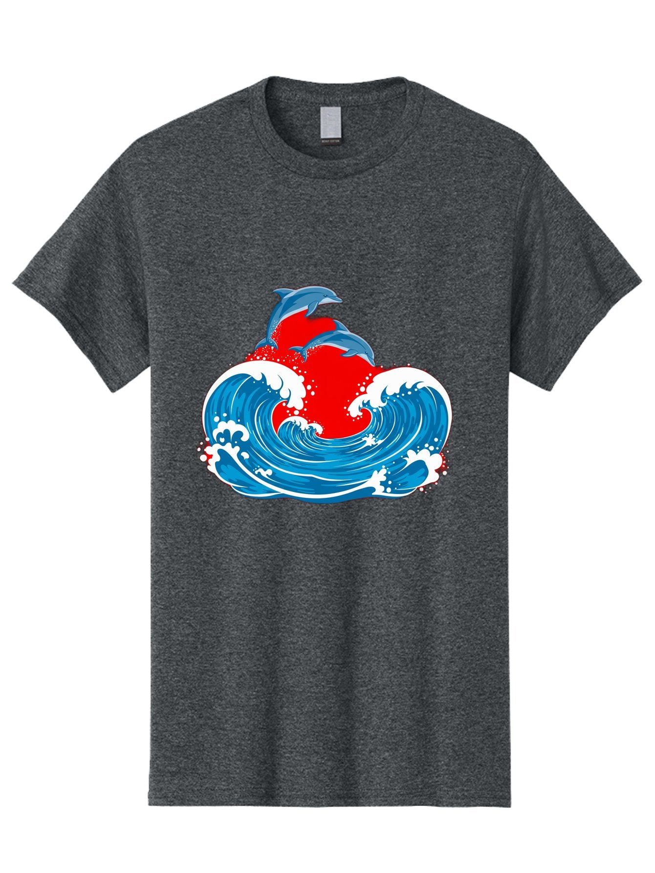 Dolphins-Jumping-Wave Men'S Graphic Tee, 100% Cotton, Comfortable Casual Summer Wear, Machine Washable, Vintage Camera, Old Camera, Antique Camera, Black Camera, Classic Photography, Photography Equipment, Nostalgic Device, Film Camera, Bag401