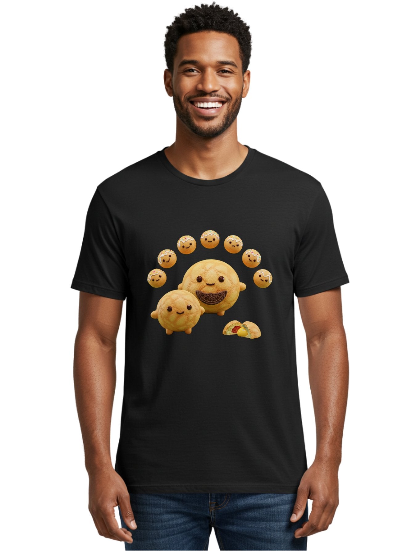 Donuts-With-Faces Men'S Graphic Tee, 100% Cotton, Comfortable Casual Summer Wear, Machine Washable, Vintage Camera, Old Camera, Antique Camera, Black Camera, Classic Photography, Photography Equipment, Nostalgic Device, Film Camera, Camera Art Bag403 18
