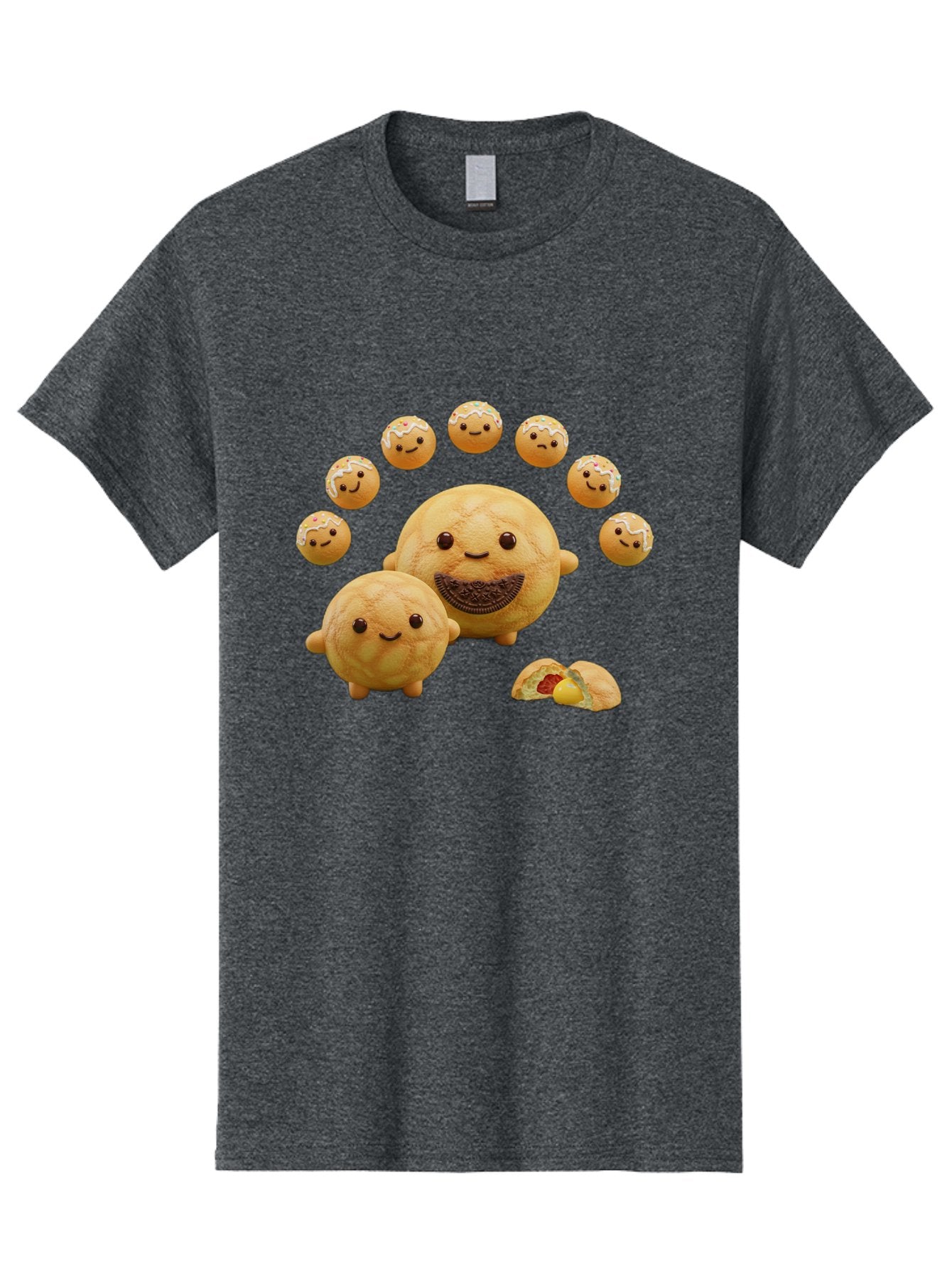 Donuts-With-Faces Men'S Graphic Tee, 100% Cotton, Comfortable Casual Summer Wear, Machine Washable, Vintage Camera, Old Camera, Antique Camera, Black Camera, Classic Photography, Photography Equipment, Nostalgic Device, Film Camera, Camera Art Bag403 6