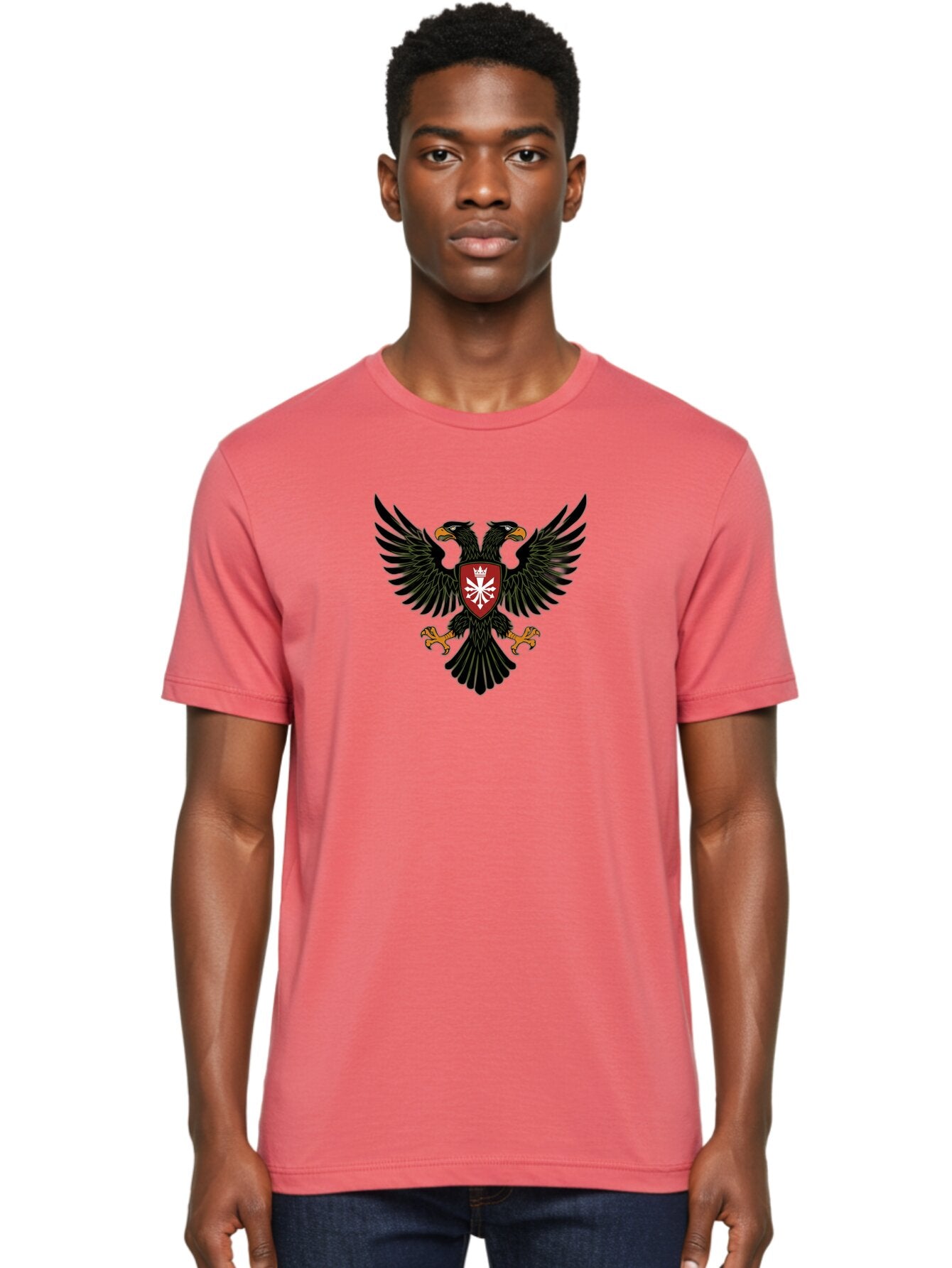 Double-Headed-Eagle-2 Men'S Graphic Tee, 100% Cotton, Comfortable Casual Summer Wear, Machine Washable, Vintage Camera, Old Camera, Antique Camera, Black Camera, Classic Photography, Photography Equipment, Nostalgic Device, Film Camera, Bag406 29
