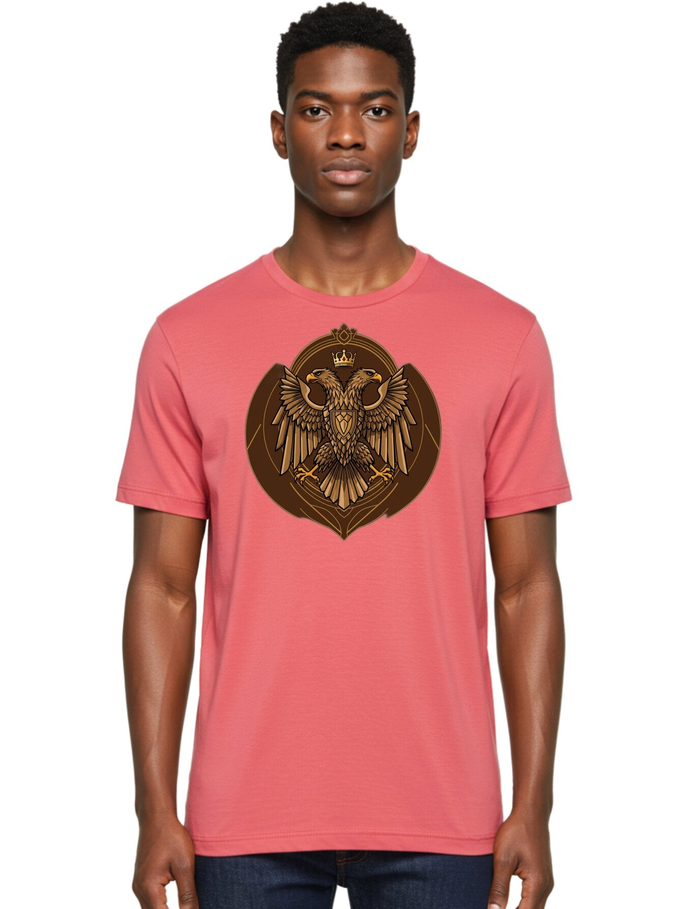 Double-Headed-Eagle-Crest Men'S Graphic Tee, 100% Cotton, Comfortable Casual Summer Wear, Machine Washable, Vintage Camera, Old Camera, Antique Camera, Black Camera, Classic Photography, Photography Equipment, Nostalgic Device, Film Camera, Bag410 27