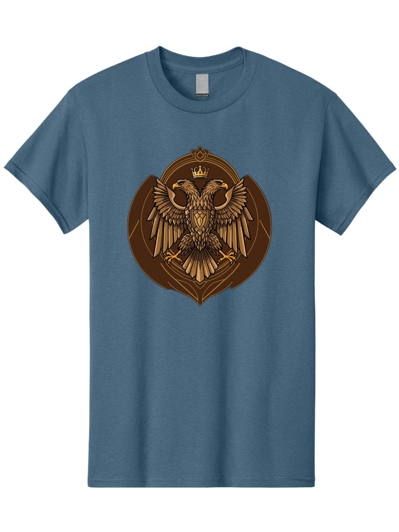 Double-Headed-Eagle-Crest Men'S Graphic Tee, 100% Cotton, Comfortable Casual Summer Wear, Machine Washable, Vintage Camera, Old Camera, Antique Camera, Black Camera, Classic Photography, Photography Equipment, Nostalgic Device, Film Camera, Bag410 3