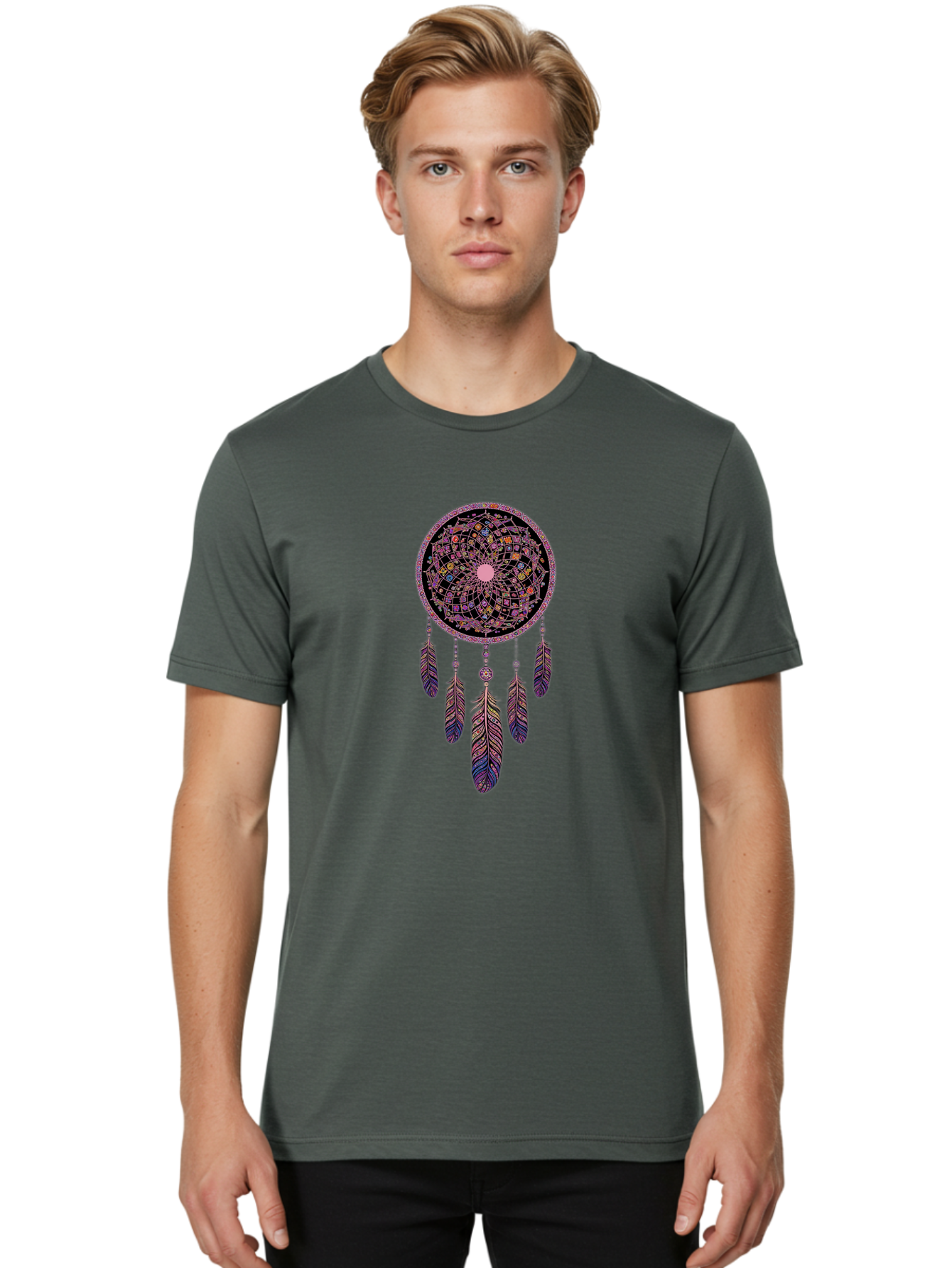 Dreamcatcher Men'S Graphic Tee, 100% Cotton, Comfortable Casual Summer Wear, Machine Washable, Vintage Camera, Old Camera, Antique Camera, Black Camera, Classic Photography, Photography Equipment, Nostalgic Device, Film Camera, Camera Art Bag415 28