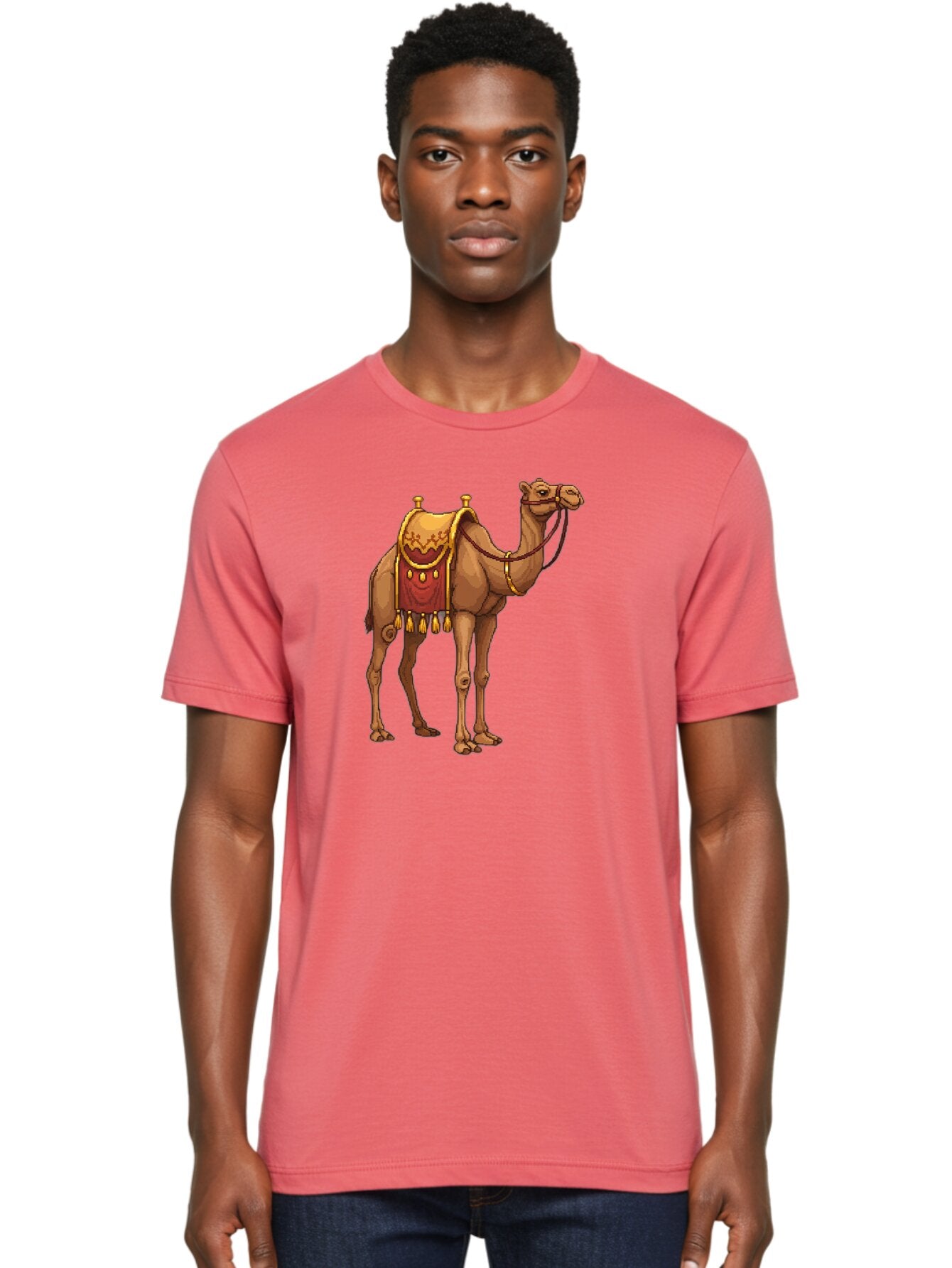 Dromedary-Camel Men'S Graphic Tee, 100% Cotton, Comfortable Casual Summer Wear, Machine Washable, Vintage Camera, Old Camera, Antique Camera, Black Camera, Classic Photography, Photography Equipment, Nostalgic Device, Film Camera, Camera Art Bag417 19
