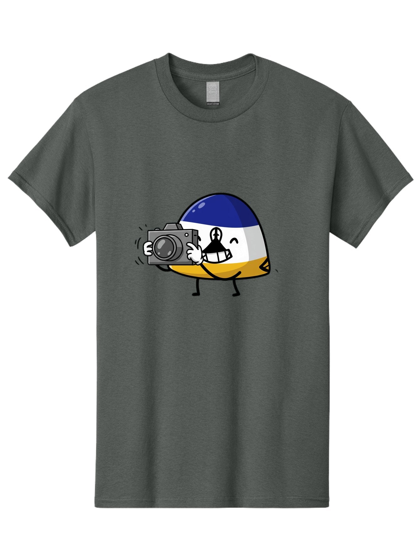 Egg-With-Camera Men'S Graphic Tee, 100% Cotton, Comfortable Casual Summer Wear, Machine Washable, Vintage Camera, Old Camera, Antique Camera, Black Camera, Classic Photography, Photography Equipment, Nostalgic Device, Film Camera, Camera Art Bag422 8