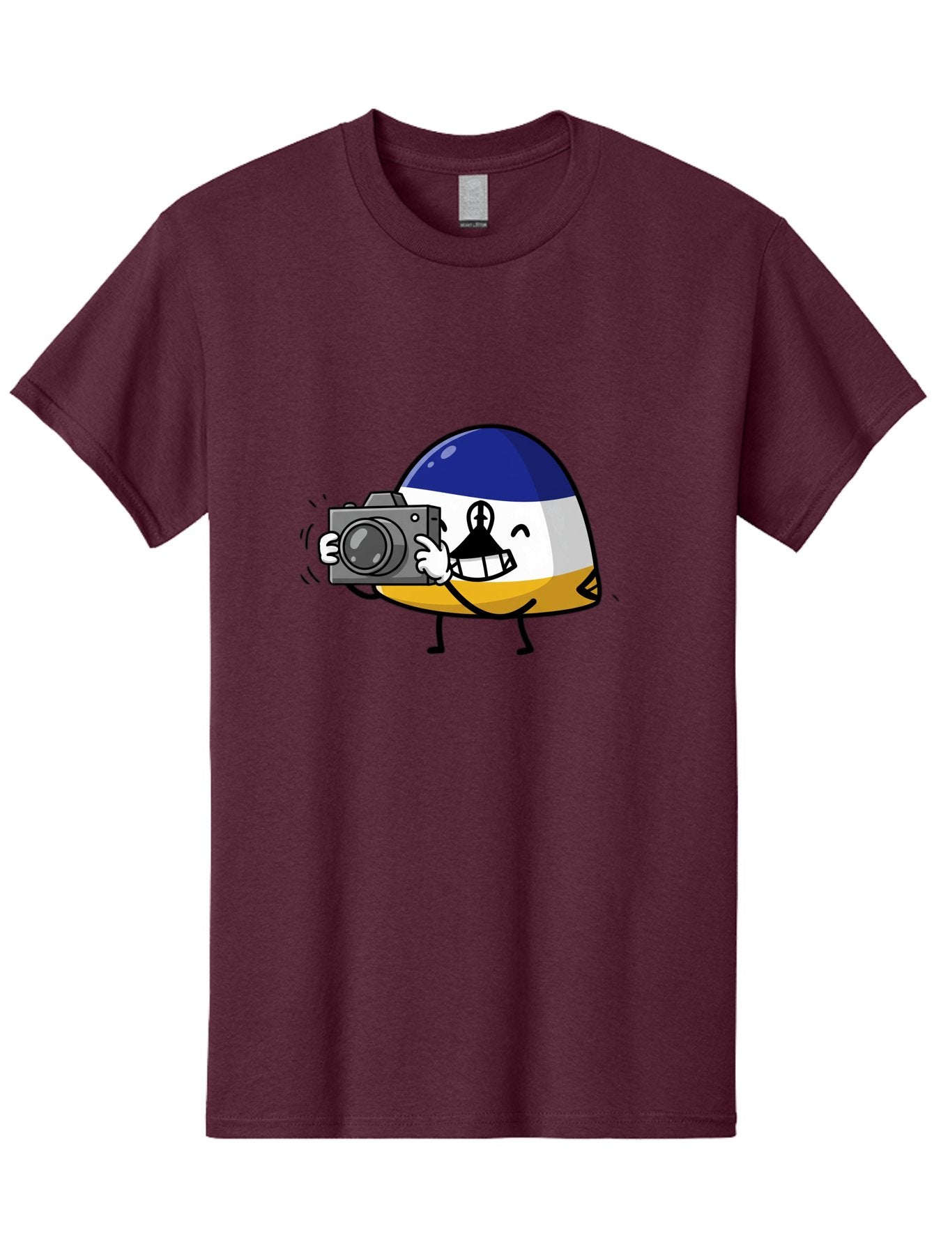 Egg-With-Camera Men'S Graphic Tee, 100% Cotton, Comfortable Casual Summer Wear, Machine Washable, Vintage Camera, Old Camera, Antique Camera, Black Camera, Classic Photography, Photography Equipment, Nostalgic Device, Film Camera, Camera Art Bag422