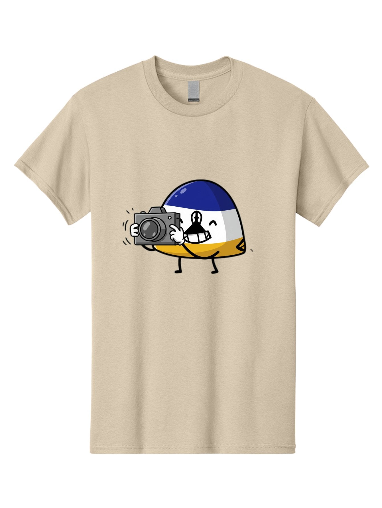 Egg-With-Camera Men'S Graphic Tee, 100% Cotton, Comfortable Casual Summer Wear, Machine Washable, Vintage Camera, Old Camera, Antique Camera, Black Camera, Classic Photography, Photography Equipment, Nostalgic Device, Film Camera, Camera Art Bag422