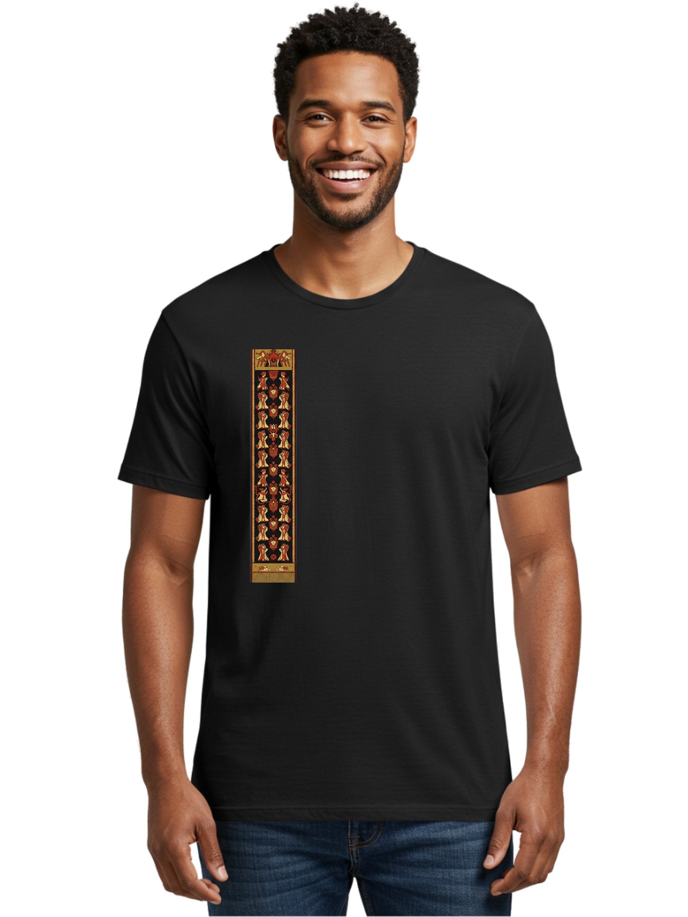 Egyptian-Hieroglyphic-Border Men'S Graphic Tee, 100% Cotton, Comfortable Casual Summer Wear, Machine Washable, Vintage Camera, Old Camera, Antique Camera, Black Camera, Classic Photography, Photography Equipment, Nostalgic Device, Film Camera, Bag423 26