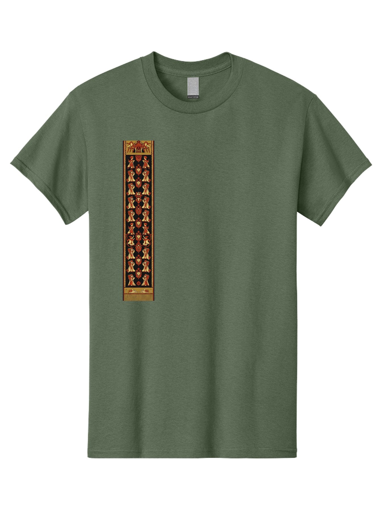 Egyptian-Hieroglyphic-Border Men'S Graphic Tee, 100% Cotton, Comfortable Casual Summer Wear, Machine Washable, Vintage Camera, Old Camera, Antique Camera, Black Camera, Classic Photography, Photography Equipment, Nostalgic Device, Film Camera, Bag423