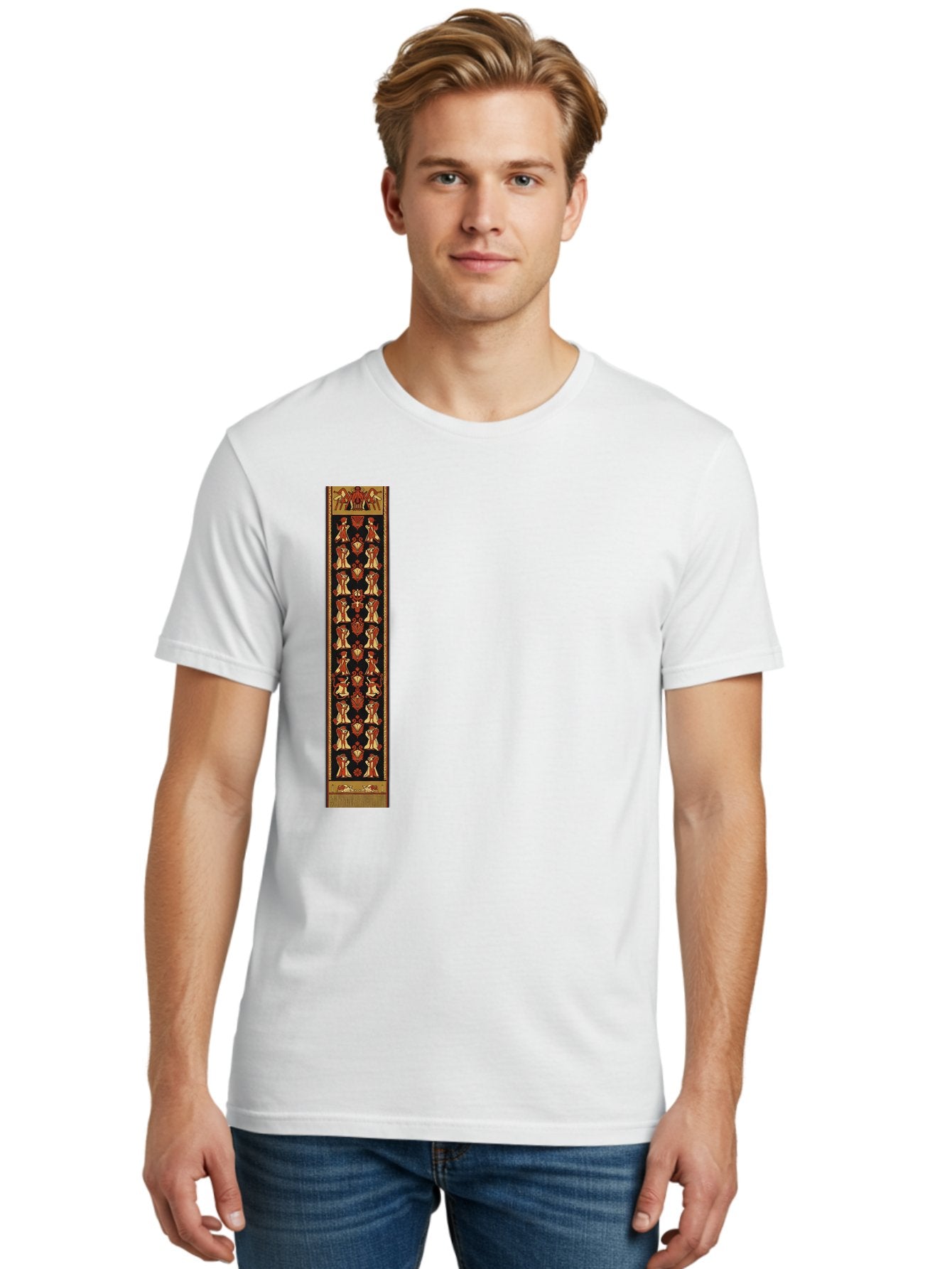 Egyptian-Hieroglyphic-Border Men'S Graphic Tee, 100% Cotton, Comfortable Casual Summer Wear, Machine Washable, Vintage Camera, Old Camera, Antique Camera, Black Camera, Classic Photography, Photography Equipment, Nostalgic Device, Film Camera, Bag423 22