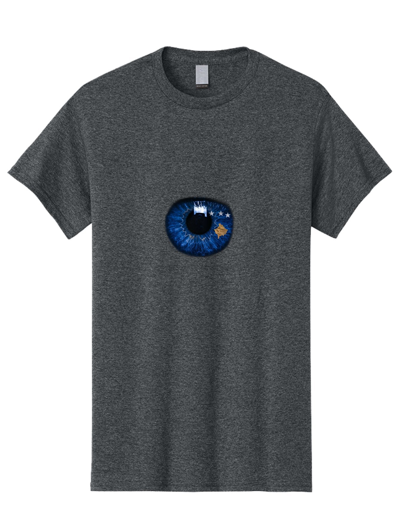 Eye-With-Eu-Flag Men'S Graphic Tee, 100% Cotton, Comfortable Casual Summer Wear, Machine Washable, Vintage Camera, Old Camera, Antique Camera, Black Camera, Classic Photography, Photography Equipment, Nostalgic Device, Film Camera, Camera Art Bag429 5