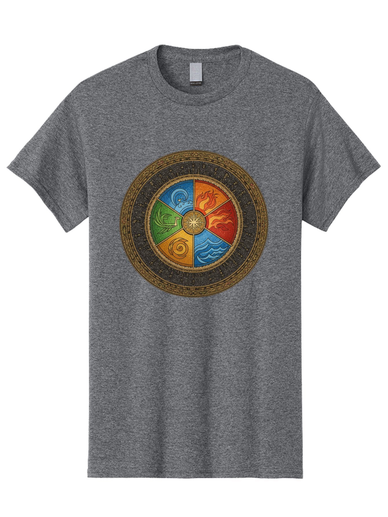 Five-Elements-Circle Men'S Graphic Tee, 100% Cotton, Comfortable Casual Summer Wear, Machine Washable, Vintage Camera, Old Camera, Antique Camera, Black Camera, Classic Photography, Photography Equipment, Nostalgic Device, Film Camera, Bag442 10