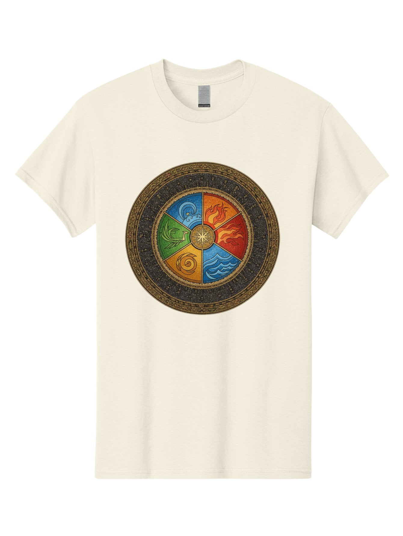 Five-Elements-Circle Men'S Graphic Tee, 100% Cotton, Comfortable Casual Summer Wear, Machine Washable, Vintage Camera, Old Camera, Antique Camera, Black Camera, Classic Photography, Photography Equipment, Nostalgic Device, Film Camera, Bag442