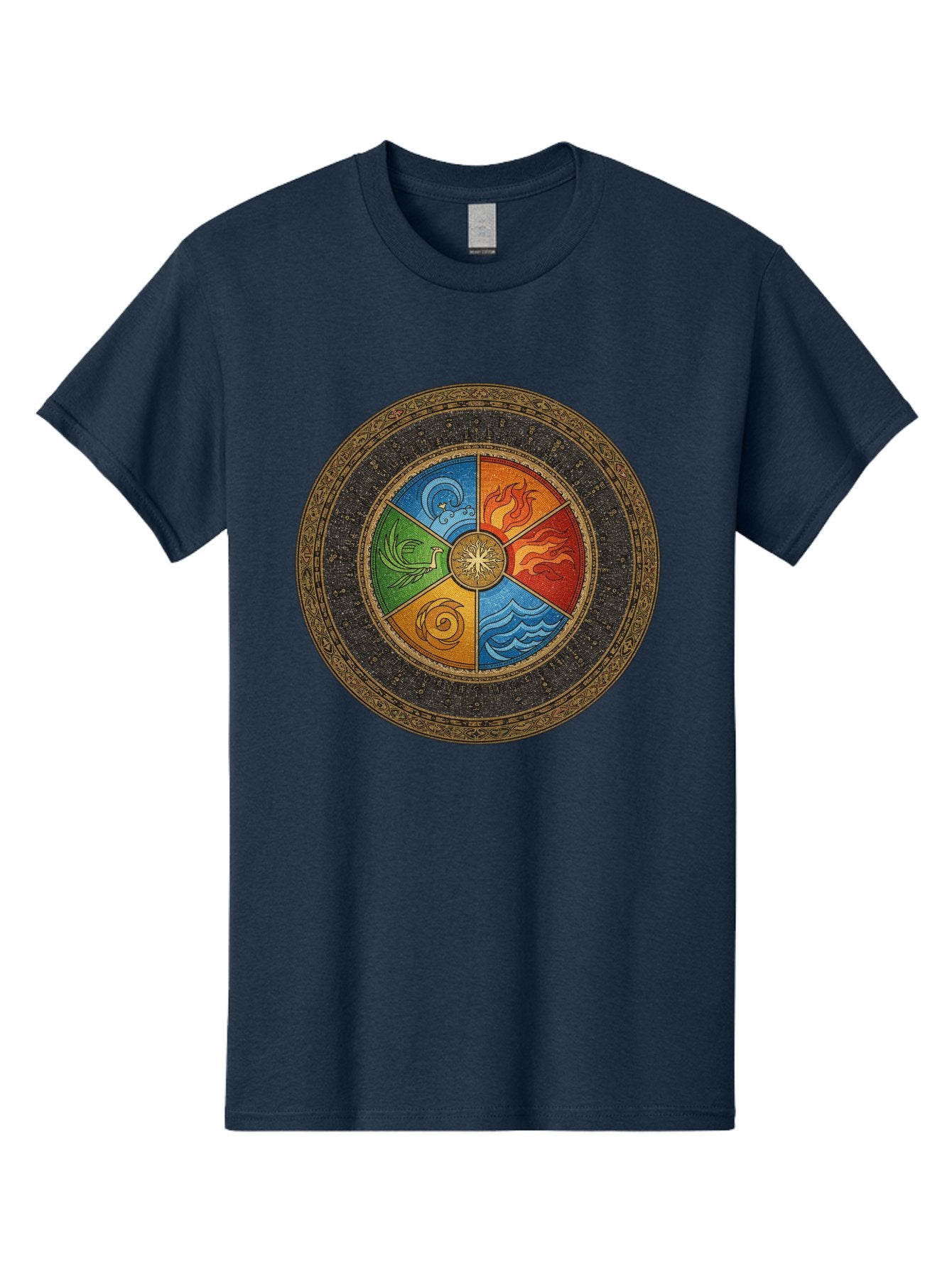 Five-Elements-Circle Men'S Graphic Tee, 100% Cotton, Comfortable Casual Summer Wear, Machine Washable, Vintage Camera, Old Camera, Antique Camera, Black Camera, Classic Photography, Photography Equipment, Nostalgic Device, Film Camera, Bag442 11