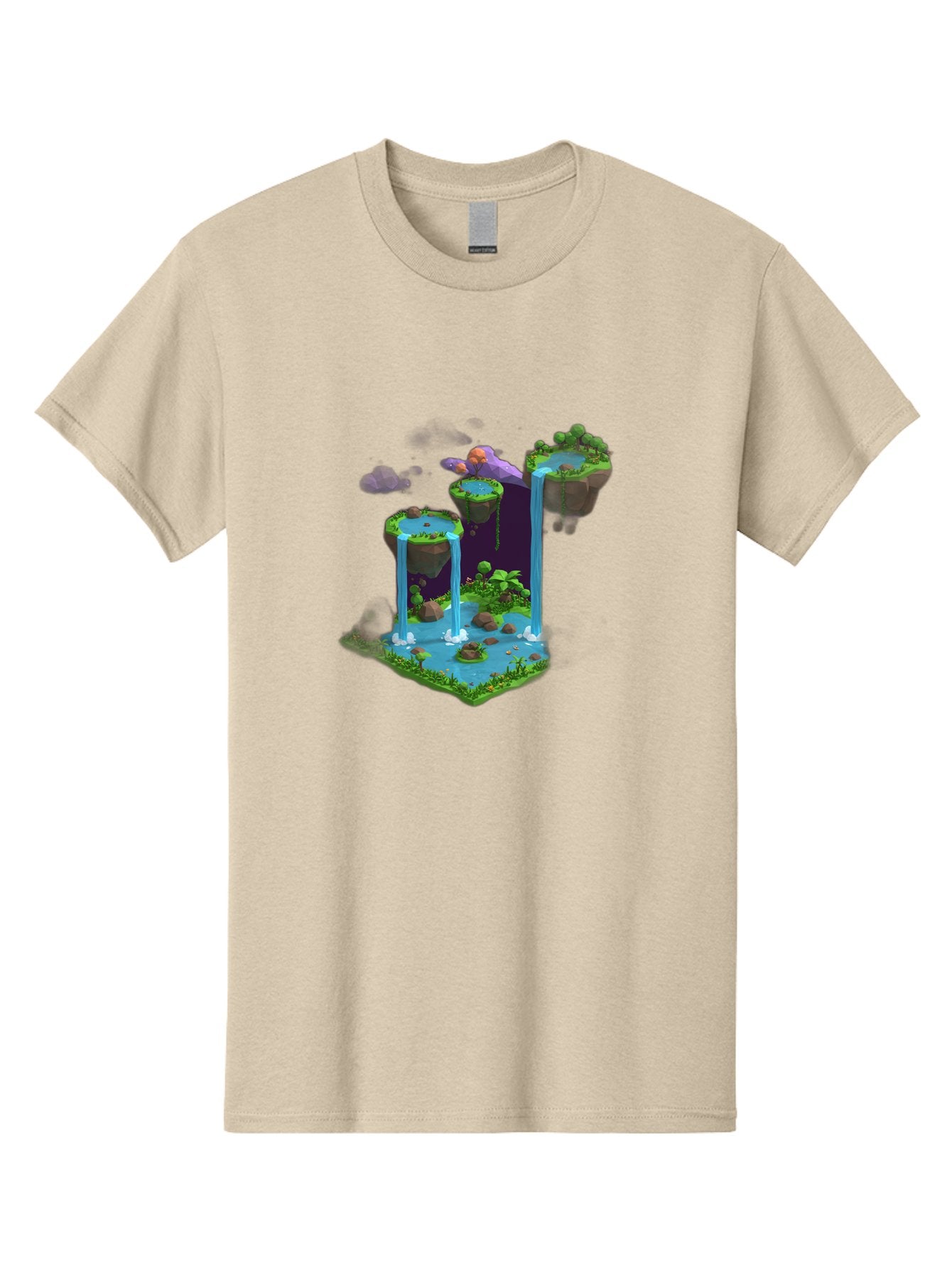 Floating-Islands-Waterfall Men'S Graphic Tee, 100% Cotton, Comfortable Casual Summer Wear, Machine Washable, Vintage Camera, Old Camera, Antique Camera, Black Camera, Classic Photography, Photography Equipment, Nostalgic Device, Film Camera, Bag449 5