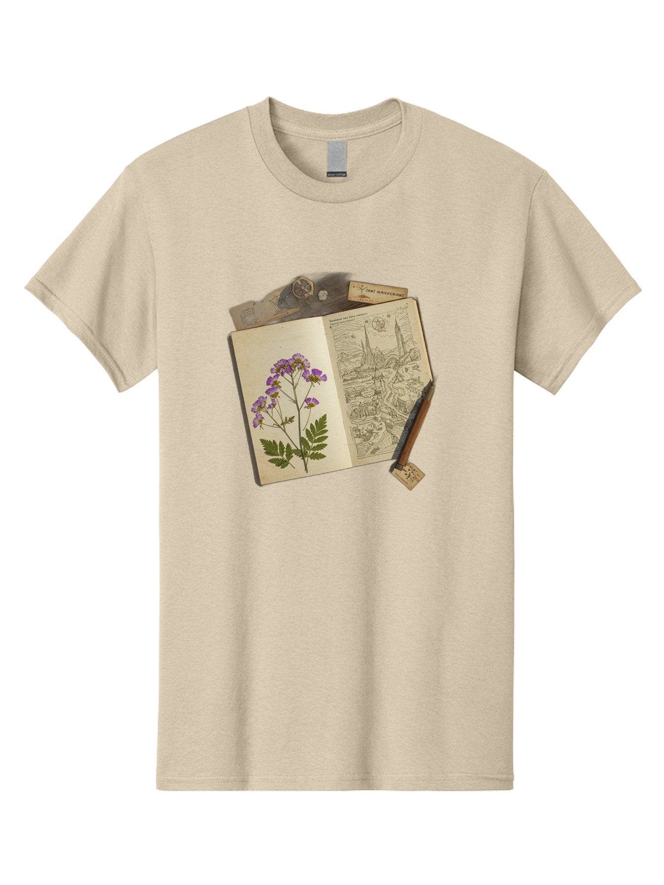 Flora-Illustration-Book Men'S Graphic Tee, 100% Cotton, Comfortable Casual Summer Wear, Machine Washable, Vintage Camera, Old Camera, Antique Camera, Black Camera, Classic Photography, Photography Equipment, Nostalgic Device, Film Camera, Bag455 15