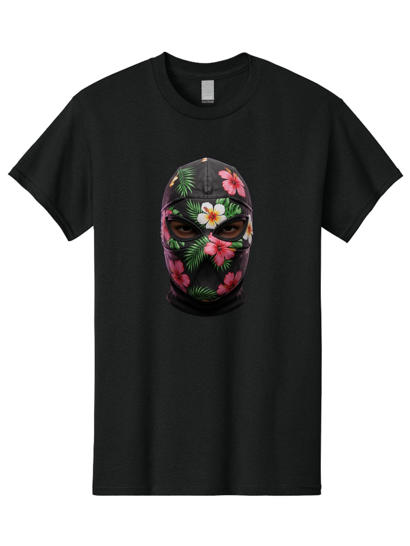 Floral-Balaclava-Mask Men'S Graphic Tee, 100% Cotton, Comfortable Casual Summer Wear, Machine Washable, Vintage Camera, Old Camera, Antique Camera, Black Camera, Classic Photography, Photography Equipment, Nostalgic Device, Film Camera, Bag456 8