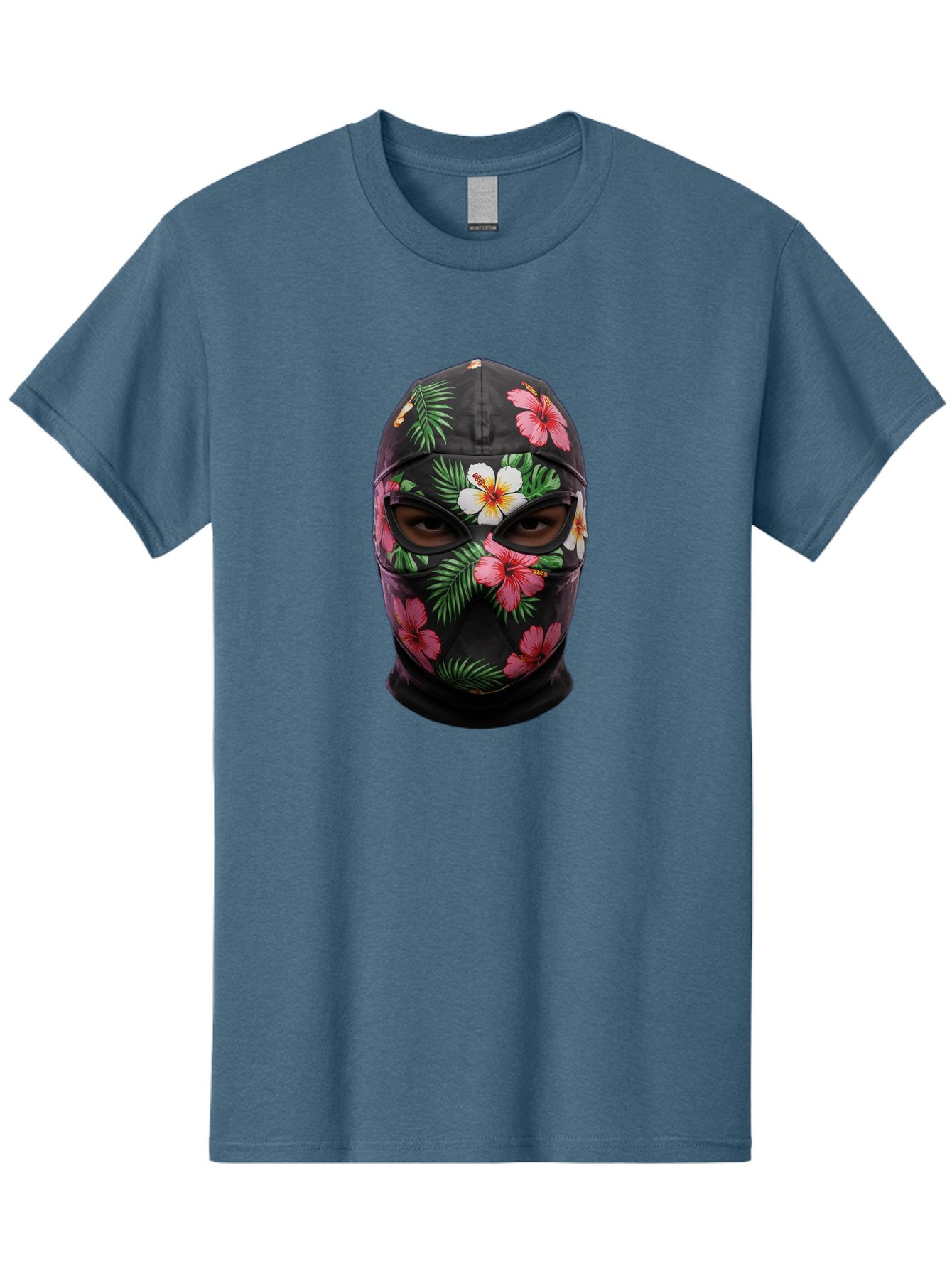 Floral-Balaclava-Mask Men'S Graphic Tee, 100% Cotton, Comfortable Casual Summer Wear, Machine Washable, Vintage Camera, Old Camera, Antique Camera, Black Camera, Classic Photography, Photography Equipment, Nostalgic Device, Film Camera, Bag456 15