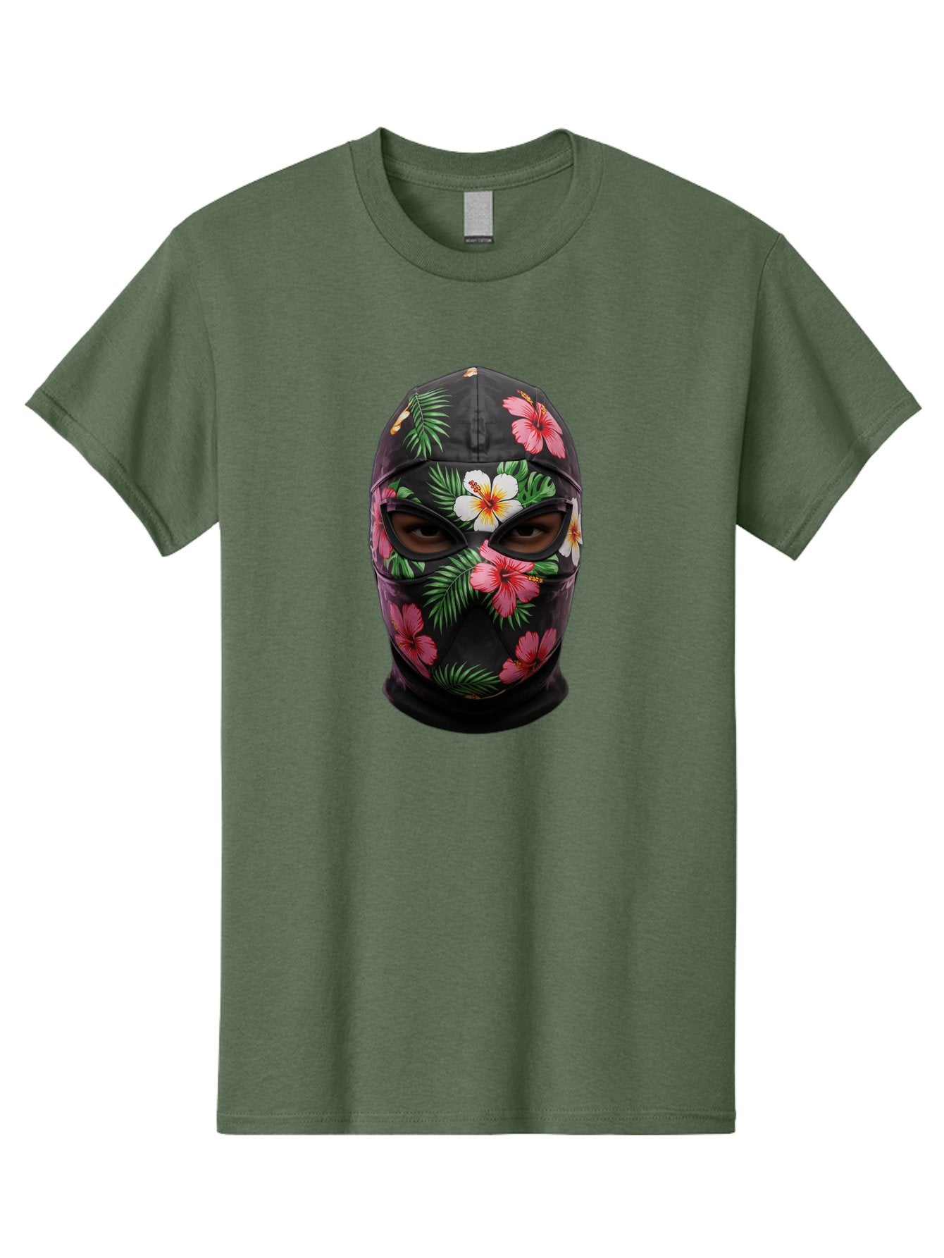 Floral-Balaclava-Mask Men'S Graphic Tee, 100% Cotton, Comfortable Casual Summer Wear, Machine Washable, Vintage Camera, Old Camera, Antique Camera, Black Camera, Classic Photography, Photography Equipment, Nostalgic Device, Film Camera, Bag456 14