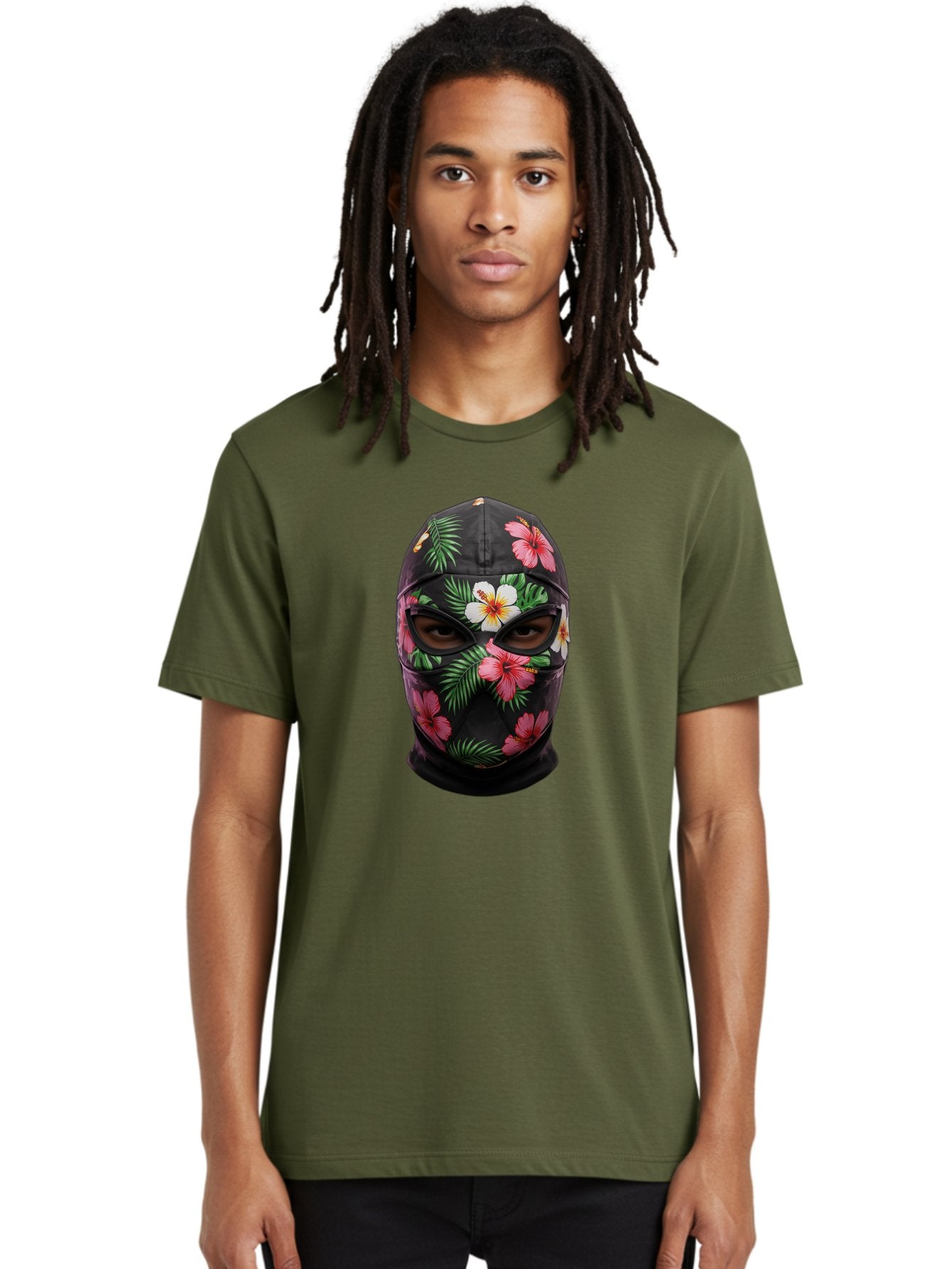 Floral-Balaclava-Mask Men'S Graphic Tee, 100% Cotton, Comfortable Casual Summer Wear, Machine Washable, Vintage Camera, Old Camera, Antique Camera, Black Camera, Classic Photography, Photography Equipment, Nostalgic Device, Film Camera, Bag456 29