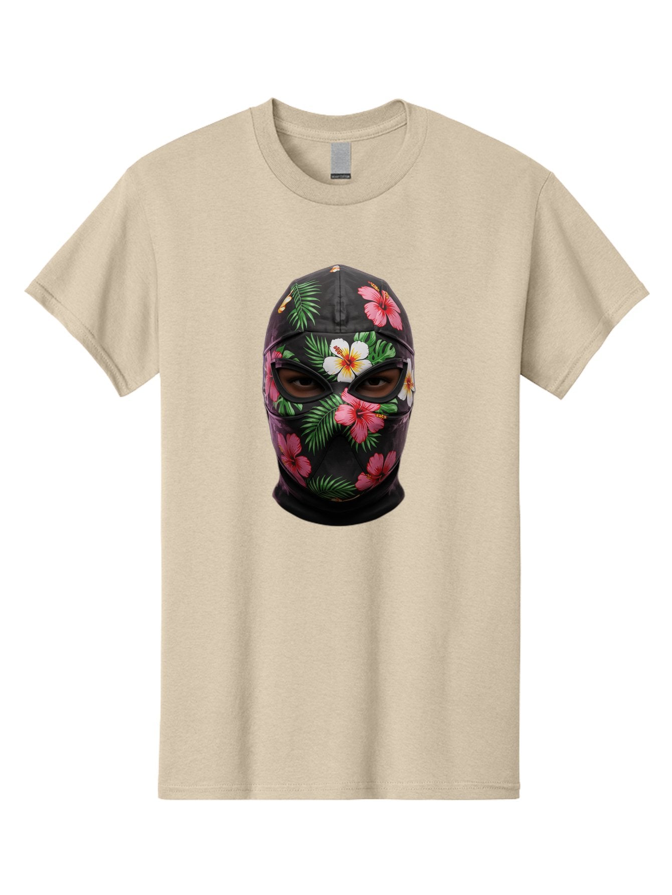 Floral-Balaclava-Mask Men'S Graphic Tee, 100% Cotton, Comfortable Casual Summer Wear, Machine Washable, Vintage Camera, Old Camera, Antique Camera, Black Camera, Classic Photography, Photography Equipment, Nostalgic Device, Film Camera, Bag456 12