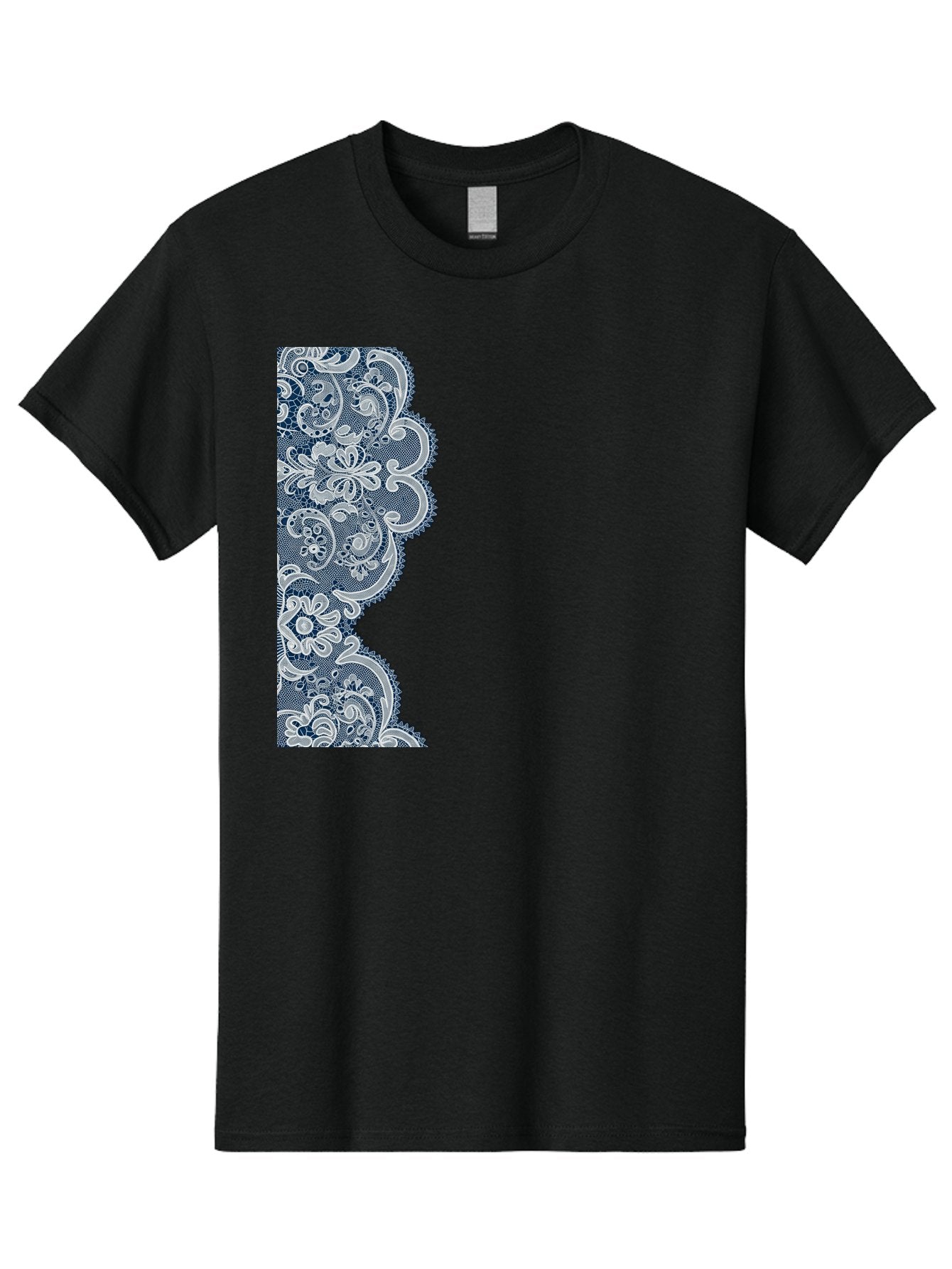 Floral-Lace-Border Men'S Graphic Tee, 100% Cotton, Comfortable Casual Summer Wear, Machine Washable, Vintage Camera, Old Camera, Antique Camera, Black Camera, Classic Photography, Photography Equipment, Nostalgic Device, Film Camera, Bag460 13