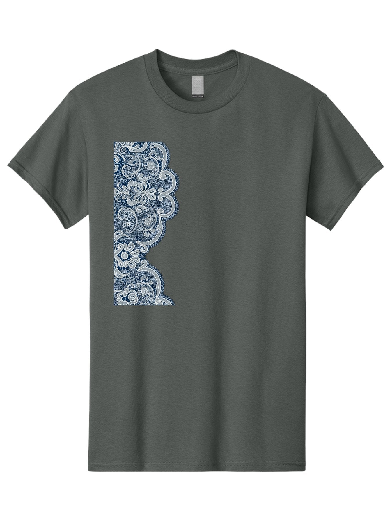 Floral-Lace-Border Men'S Graphic Tee, 100% Cotton, Comfortable Casual Summer Wear, Machine Washable, Vintage Camera, Old Camera, Antique Camera, Black Camera, Classic Photography, Photography Equipment, Nostalgic Device, Film Camera, Bag460 6