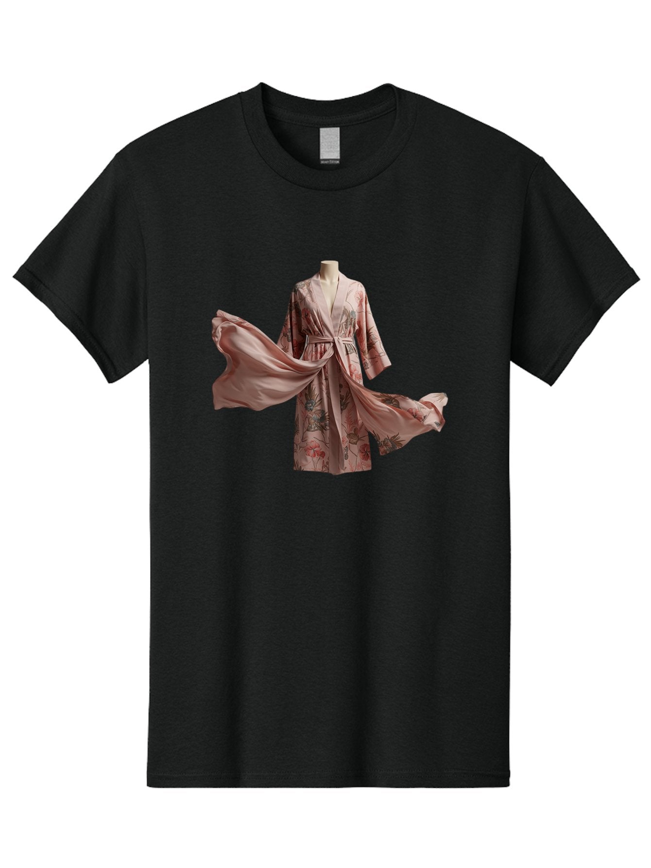 Floral-Robe Men'S Graphic Tee, 100% Cotton, Comfortable Casual Summer Wear, Machine Washable, Vintage Camera, Old Camera, Antique Camera, Black Camera, Classic Photography, Photography Equipment, Nostalgic Device, Film Camera, Camera Art Bag462 5