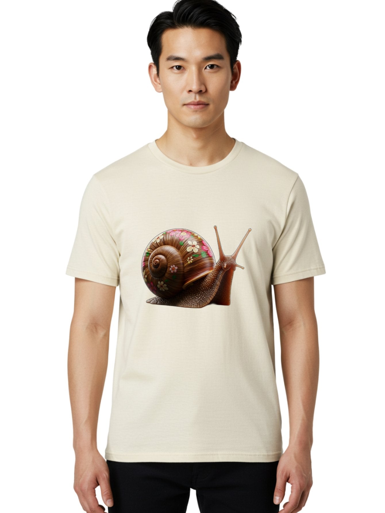 Floral-Snail-1 Men'S Graphic Tee, 100% Cotton, Comfortable Casual Summer Wear, Machine Washable, Vintage Camera, Old Camera, Antique Camera, Black Camera, Classic Photography, Photography Equipment, Nostalgic Device, Film Camera, Camera Art Bag463 29