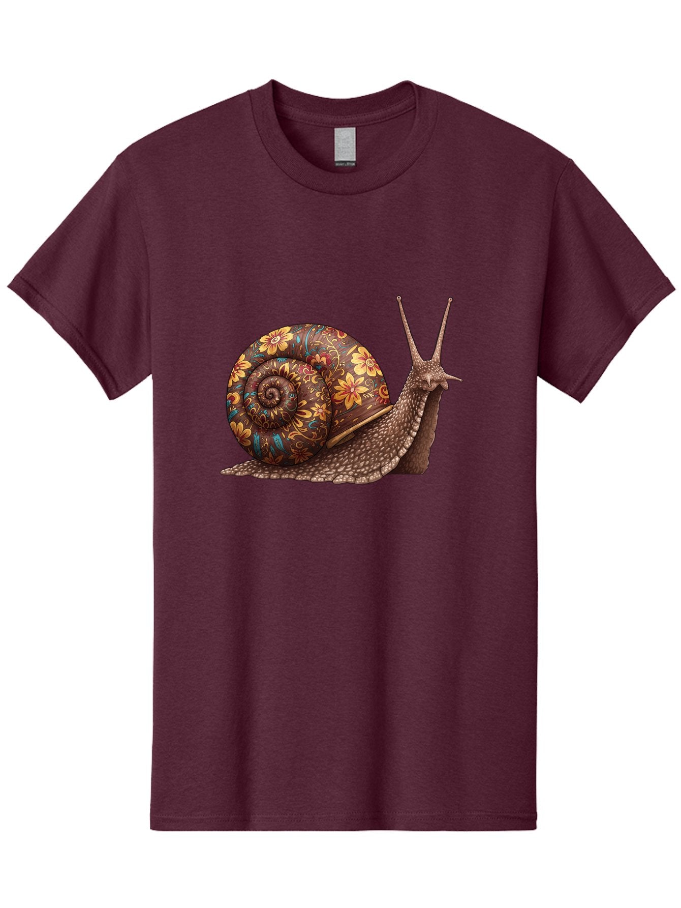 Floral-Snail-2 Men'S Graphic Tee, 100% Cotton, Comfortable Casual Summer Wear, Machine Washable, Vintage Camera, Old Camera, Antique Camera, Black Camera, Classic Photography, Photography Equipment, Nostalgic Device, Film Camera, Camera Art Bag464 5