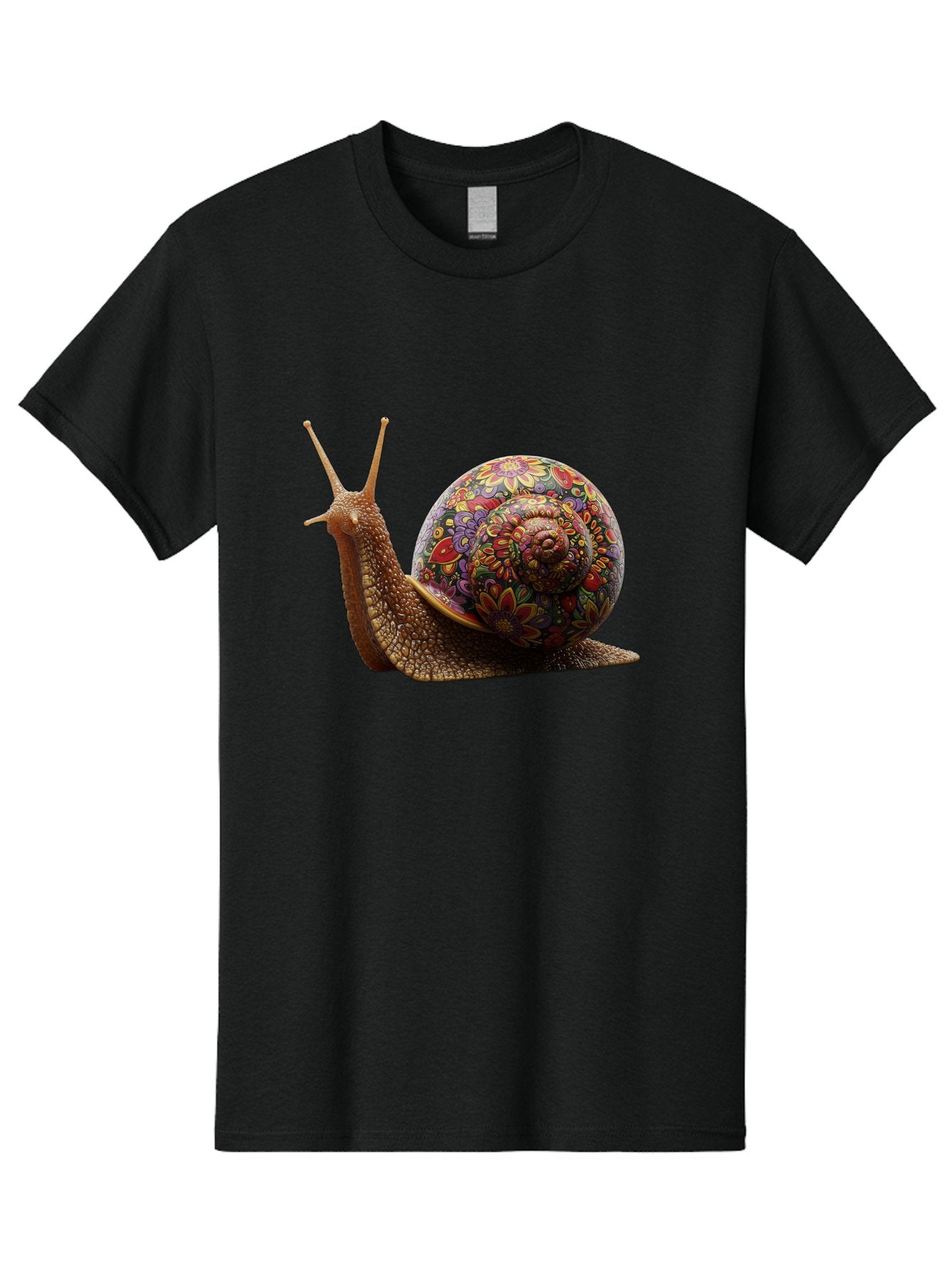 Floral-Snail-3 Men'S Graphic Tee, 100% Cotton, Comfortable Casual Summer Wear, Machine Washable, Vintage Camera, Old Camera, Antique Camera, Black Camera, Classic Photography, Photography Equipment, Nostalgic Device, Film Camera, Camera Art Bag465 14