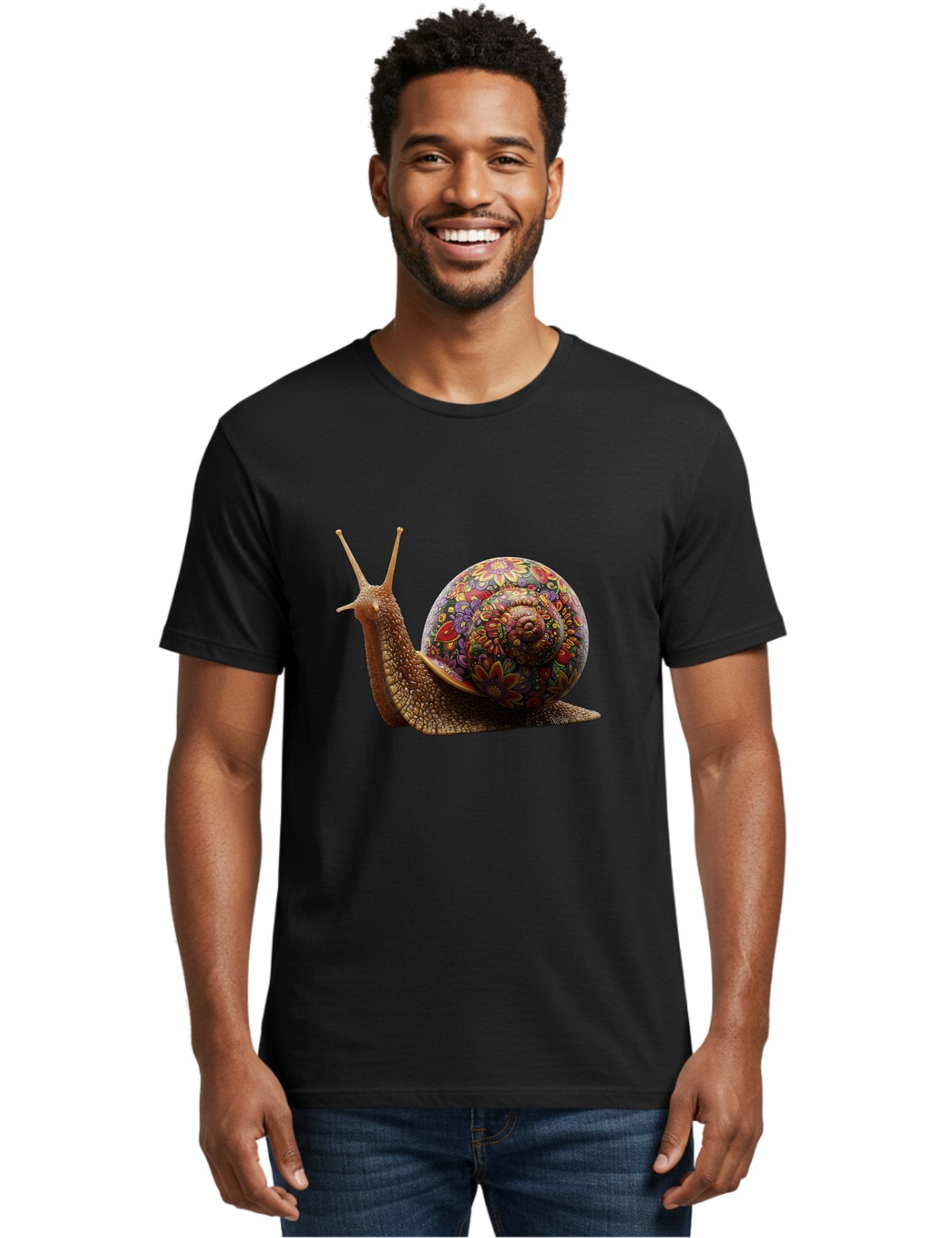 Floral-Snail-3 Men'S Graphic Tee, 100% Cotton, Comfortable Casual Summer Wear, Machine Washable, Vintage Camera, Old Camera, Antique Camera, Black Camera, Classic Photography, Photography Equipment, Nostalgic Device, Film Camera, Camera Art Bag465 29