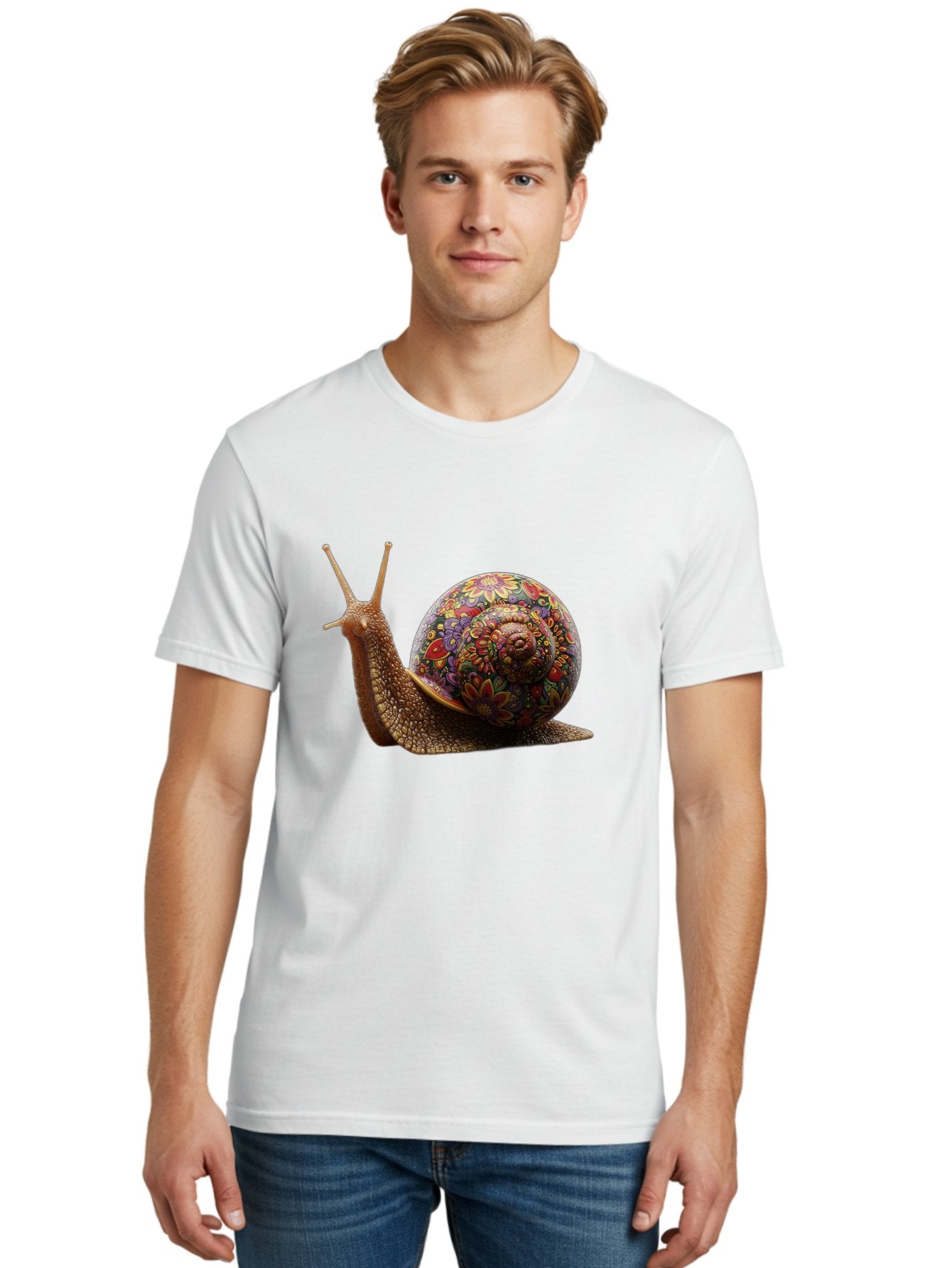 Floral-Snail-3 Men'S Graphic Tee, 100% Cotton, Comfortable Casual Summer Wear, Machine Washable, Vintage Camera, Old Camera, Antique Camera, Black Camera, Classic Photography, Photography Equipment, Nostalgic Device, Film Camera, Camera Art Bag465 28
