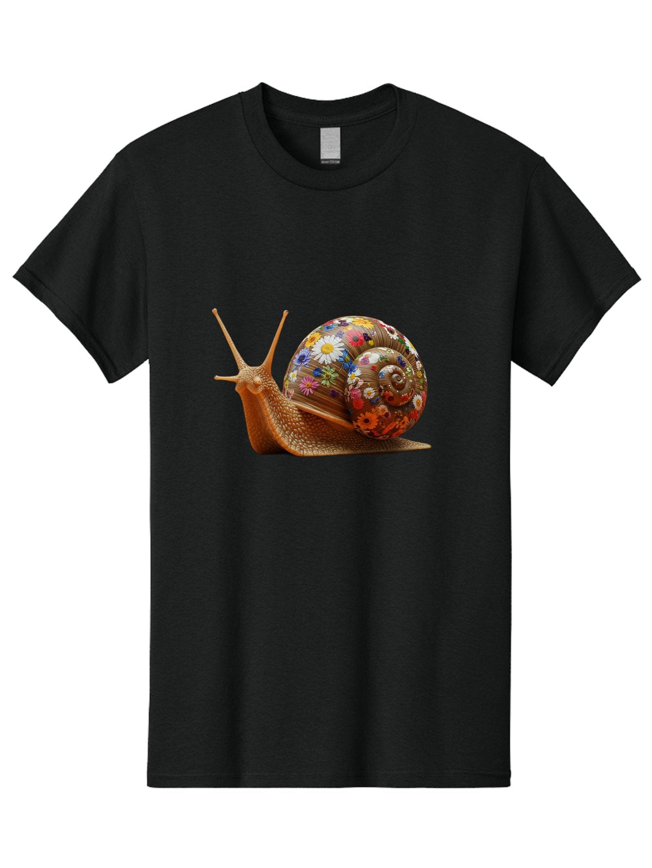 Floral-Snail-4 Men'S Graphic Tee, 100% Cotton, Comfortable Casual Summer Wear, Machine Washable, Vintage Camera, Old Camera, Antique Camera, Black Camera, Classic Photography, Photography Equipment, Nostalgic Device, Film Camera, Camera Art Bag466 9