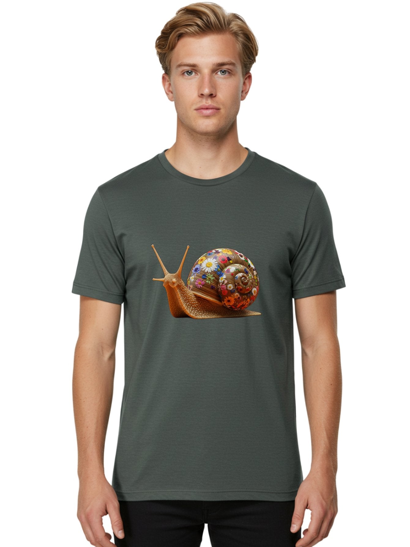Floral-Snail-4 Men'S Graphic Tee, 100% Cotton, Comfortable Casual Summer Wear, Machine Washable, Vintage Camera, Old Camera, Antique Camera, Black Camera, Classic Photography, Photography Equipment, Nostalgic Device, Film Camera, Camera Art Bag466 20