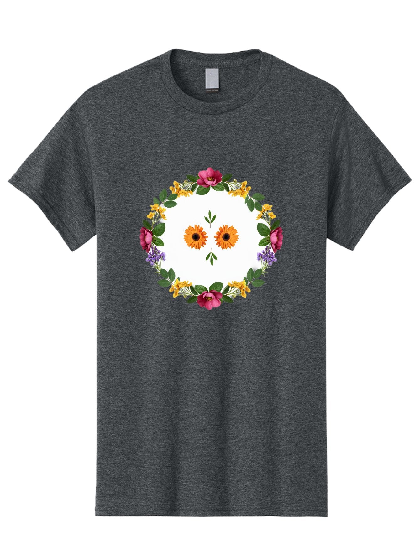 Floral-Wreath Men'S Graphic Tee, 100% Cotton, Comfortable Casual Summer Wear, Machine Washable, Vintage Camera, Old Camera, Antique Camera, Black Camera, Classic Photography, Photography Equipment, Nostalgic Device, Film Camera, Camera Art Bag468 13